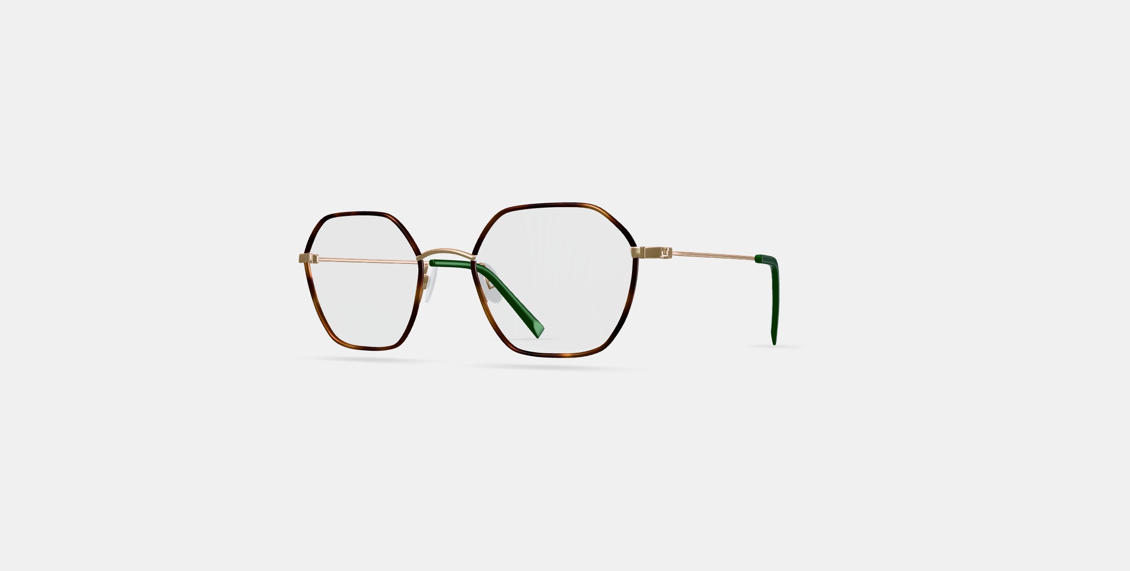 Murrow Eyeglasses in Oak Barrel with Polished Gold 3D model_11