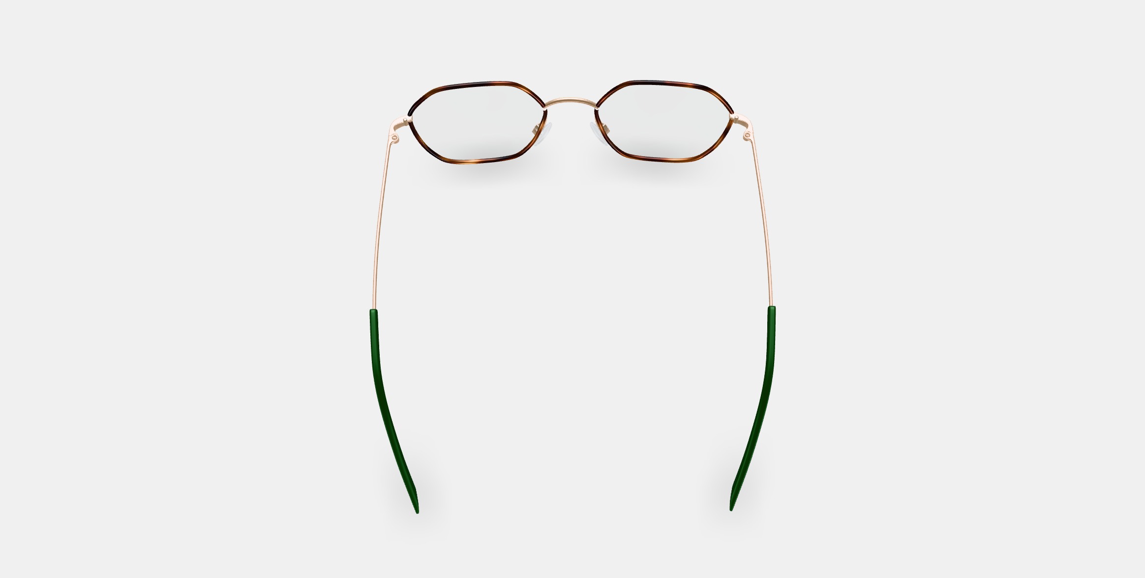 Murrow Eyeglasses in Oak Barrel with Polished Gold 3D model_3