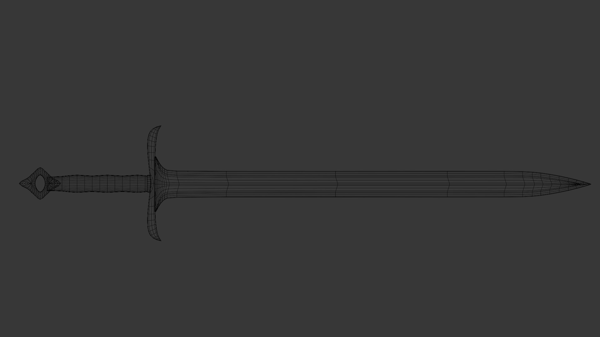 The Medieval Sword Free low-poly 3D model_6