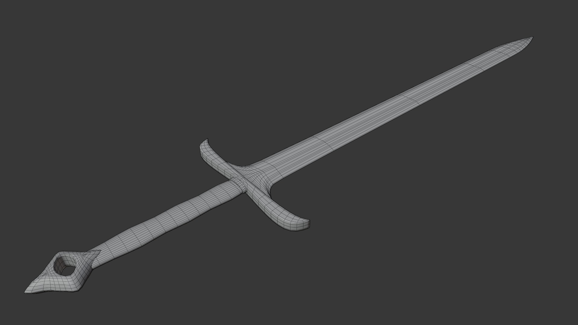 The Medieval Sword Free low-poly 3D model_5