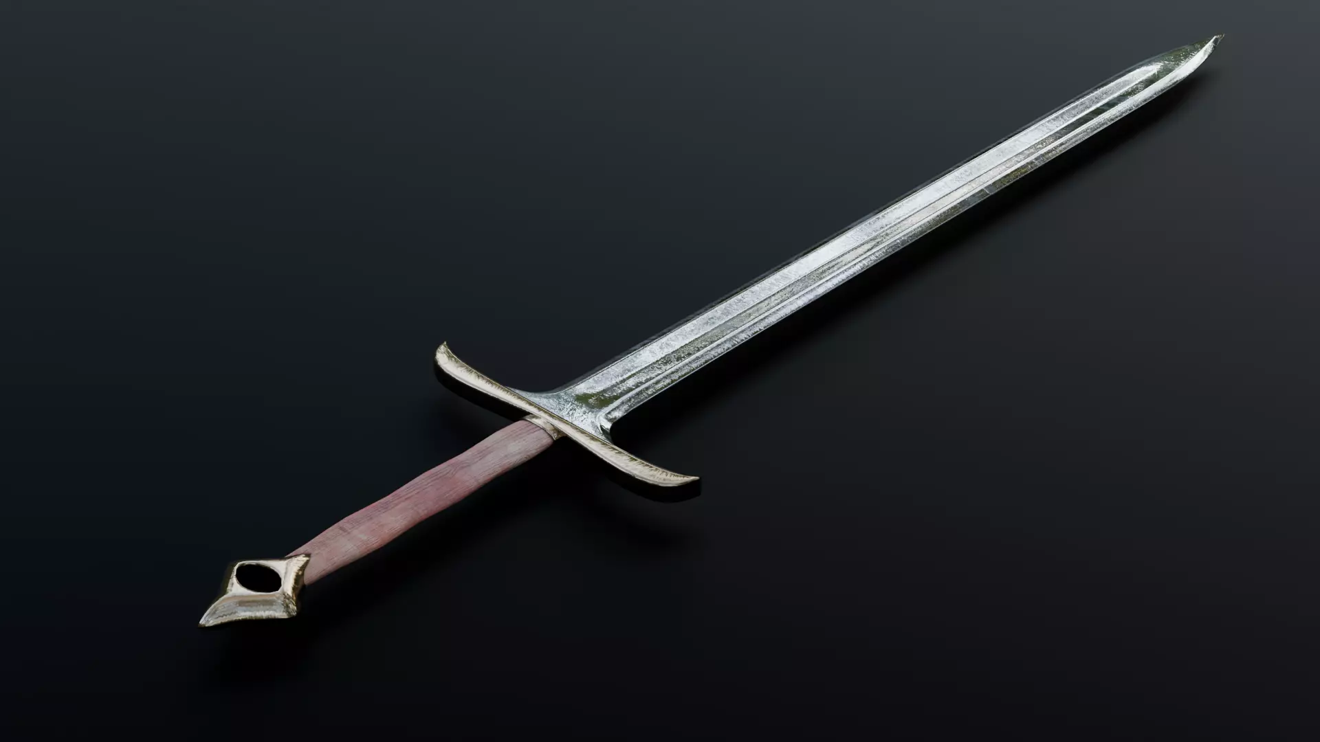 The Medieval Sword Free low-poly 3D model_0