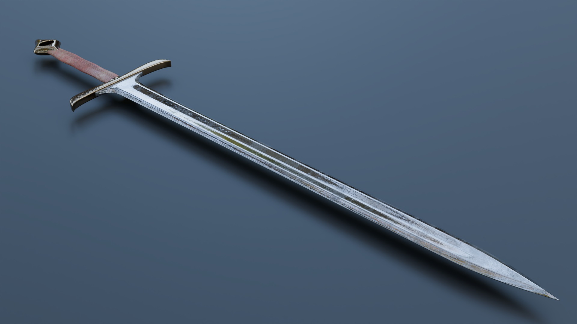 The Medieval Sword Free low-poly 3D model_3
