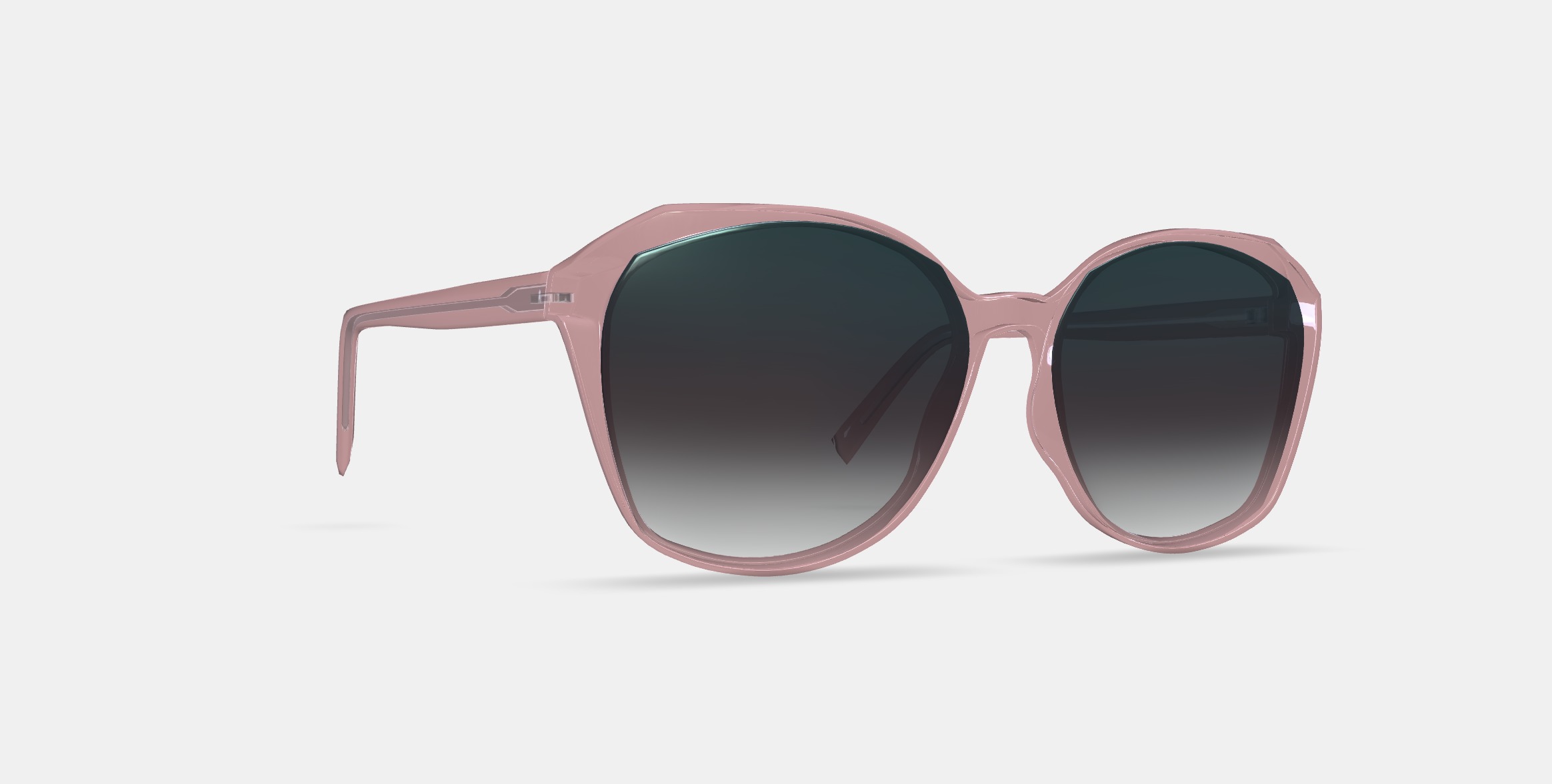 Nancy Low Bridge Fit Sunglasses in Rose Crystal 3D model_8