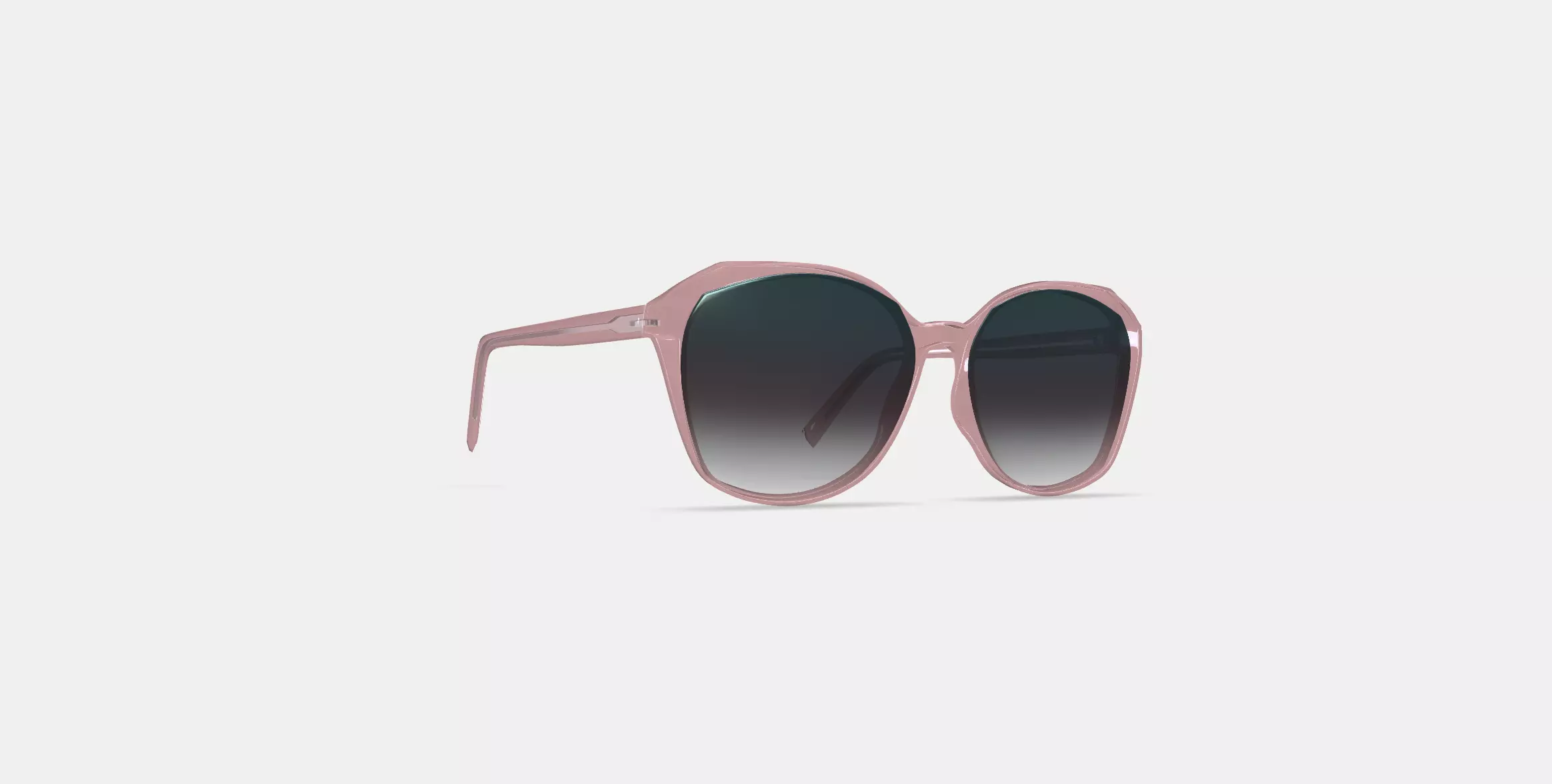 Nancy Low Bridge Fit Sunglasses in Rose Crystal 3D model_0