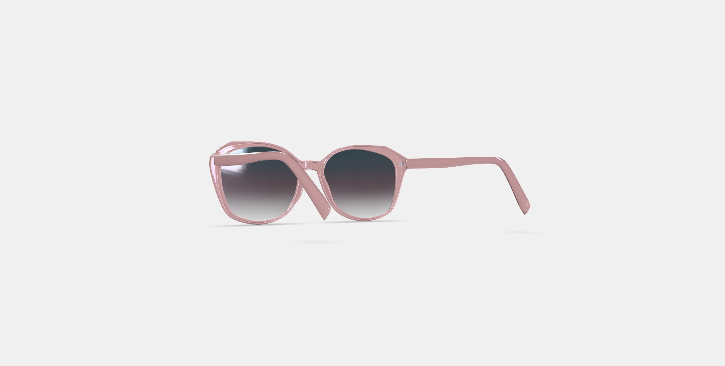 Nancy Low Bridge Fit Sunglasses in Rose Crystal 3D model_16