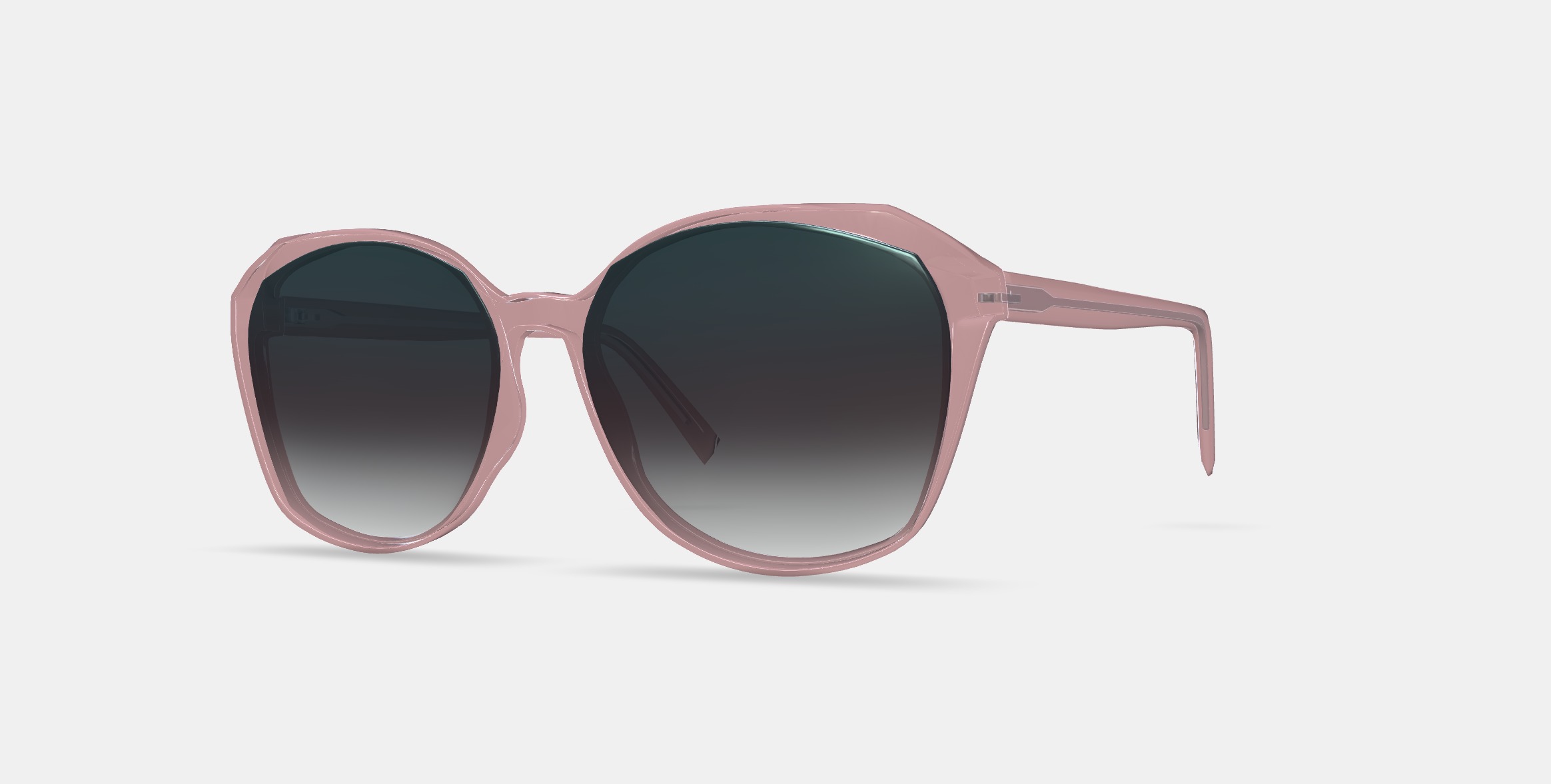 Nancy Low Bridge Fit Sunglasses in Rose Crystal 3D model_13