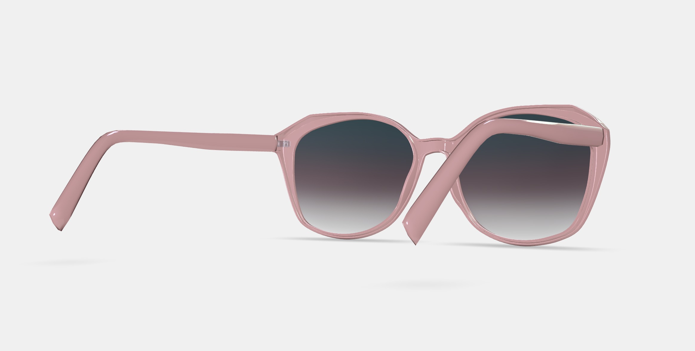 Nancy Low Bridge Fit Sunglasses in Rose Crystal 3D model_7