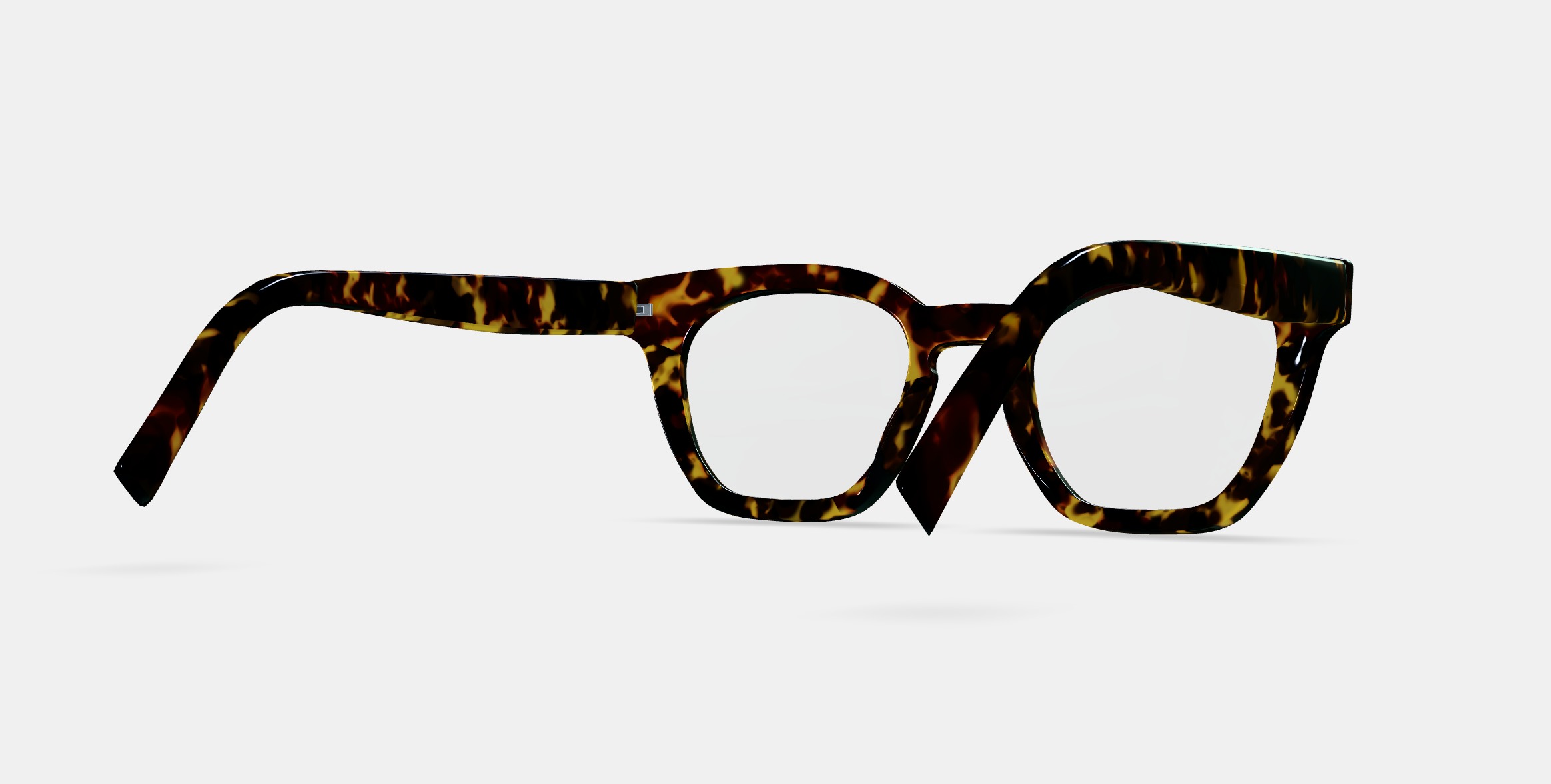 Terrell Eyeglasses in Black Oak Tortoise 3D model_6