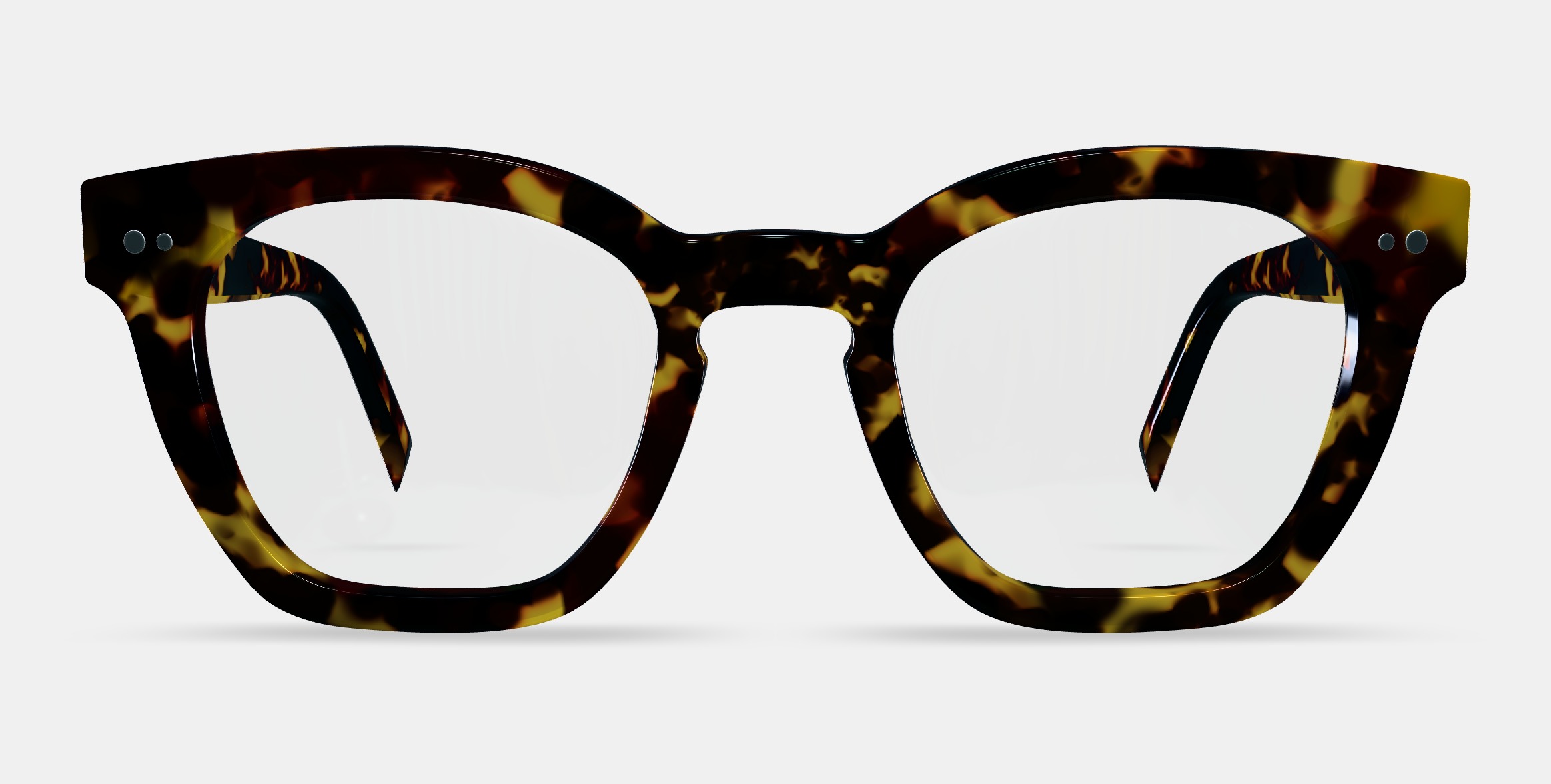 Terrell Eyeglasses in Black Oak Tortoise 3D model_11