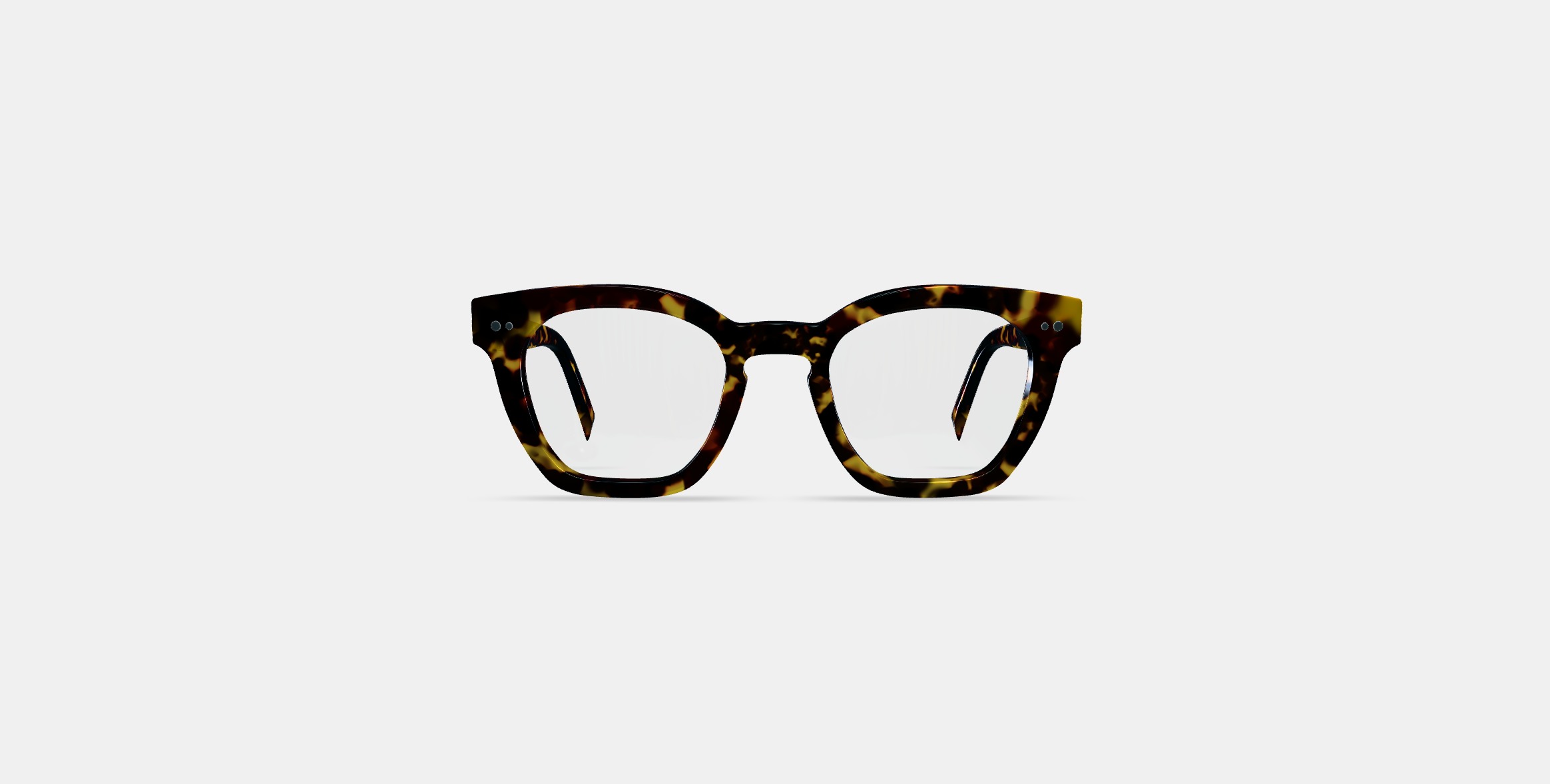 Terrell Eyeglasses in Black Oak Tortoise 3D model_10