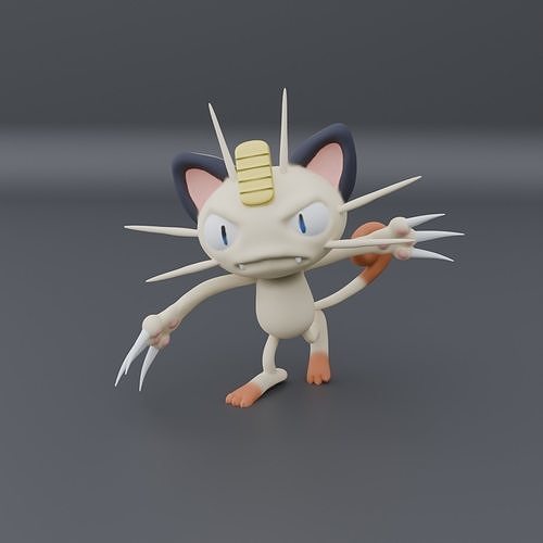 Pokemon Meowth 3D print model 3D print model