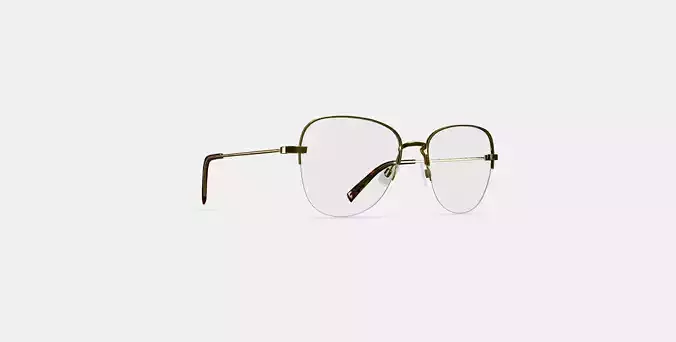 Carlotta Eyeglasses in Polished Gold
