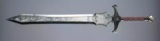Royal Thornblade - Game Ready Ornate High-Fantasy Engraved Sword
