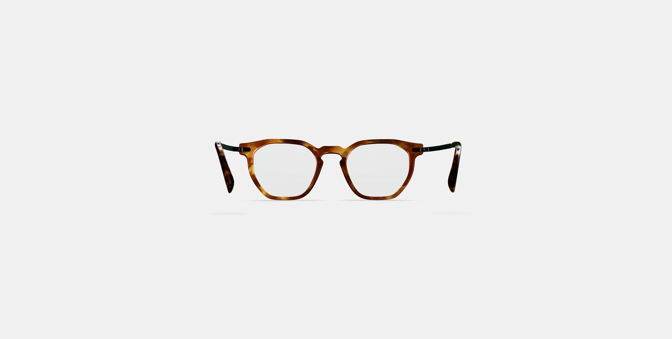 Rustin Eyeglasses in Root Beer with Brushed Ink 3D model_13