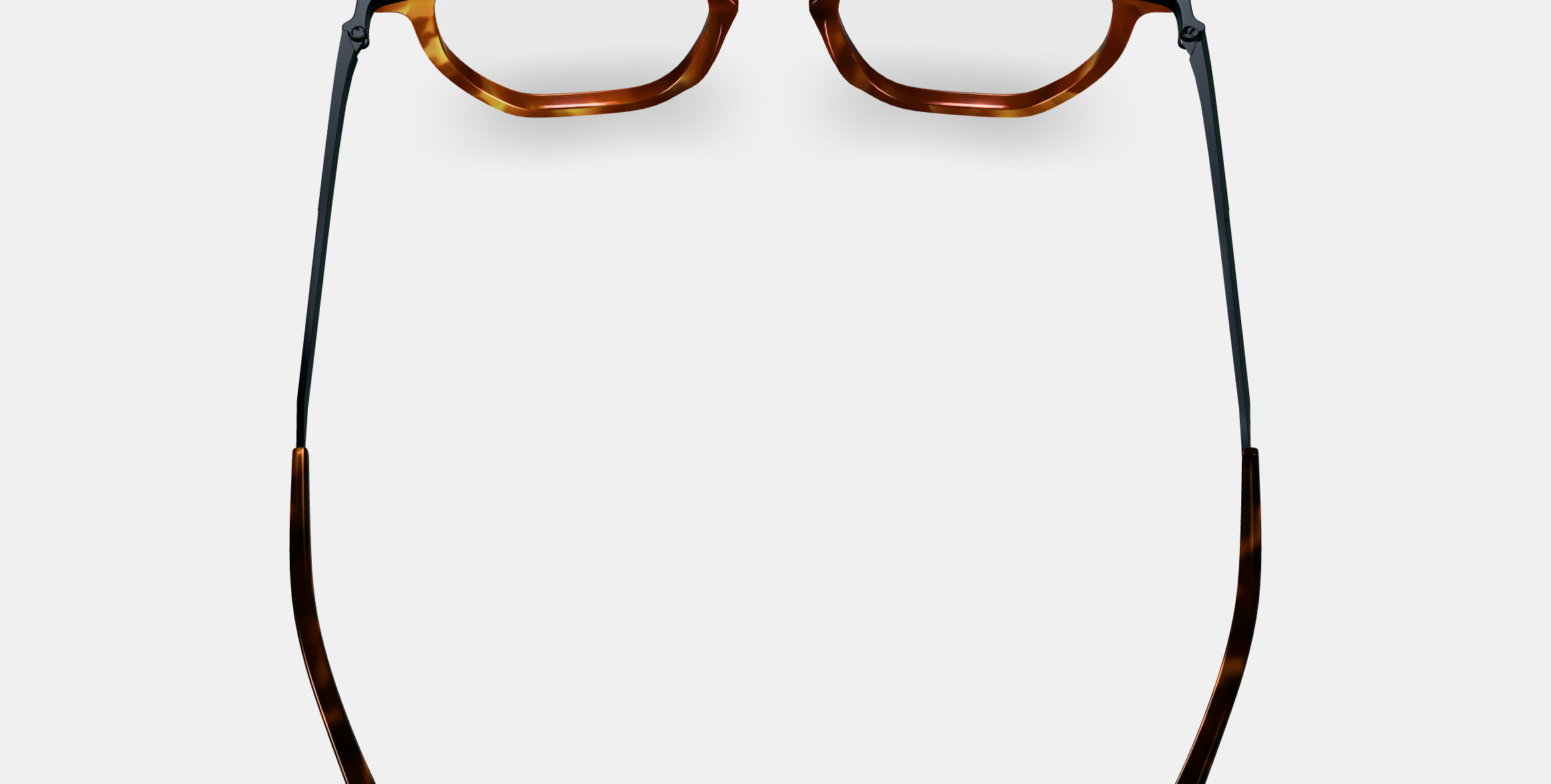 Rustin Eyeglasses in Root Beer with Brushed Ink 3D model_4