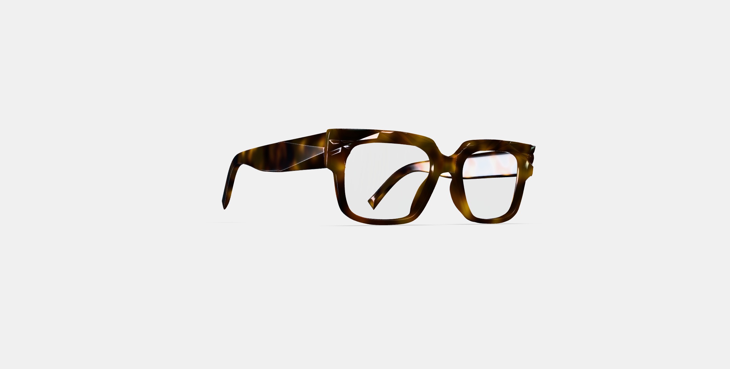 Whitten Eyeglasses in Cognac Tortoise 3D model_3