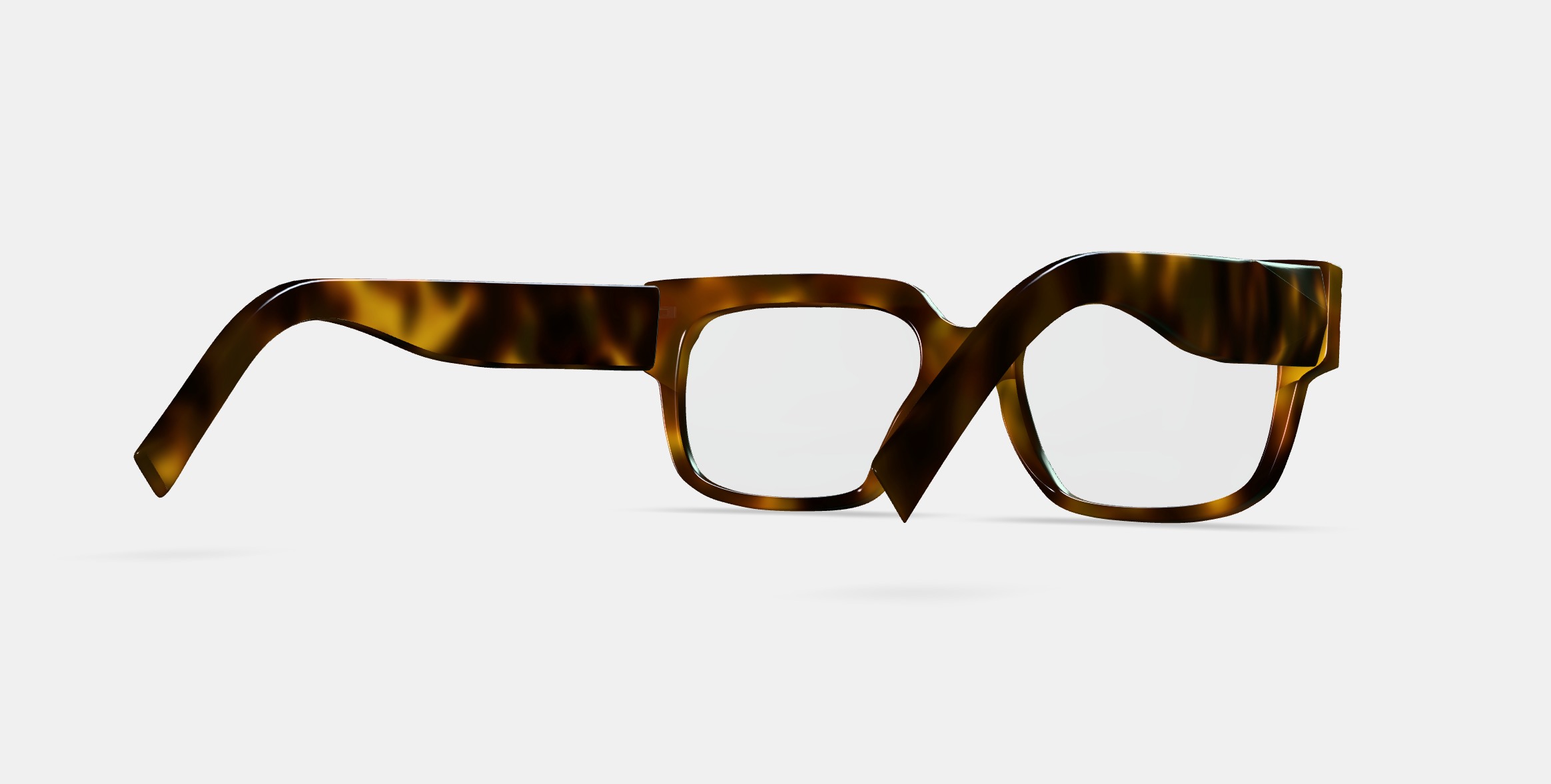 Whitten Eyeglasses in Cognac Tortoise 3D model_5