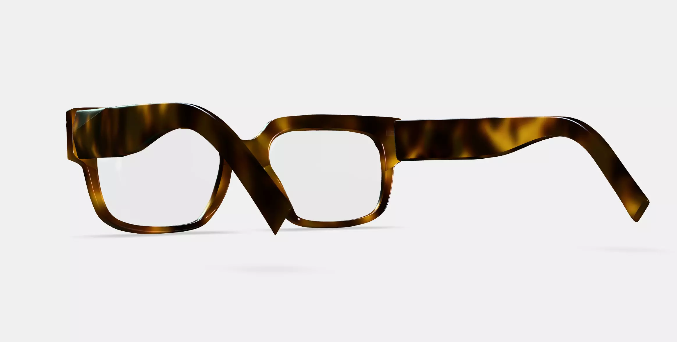 Whitten Eyeglasses in Cognac Tortoise 3D model_0