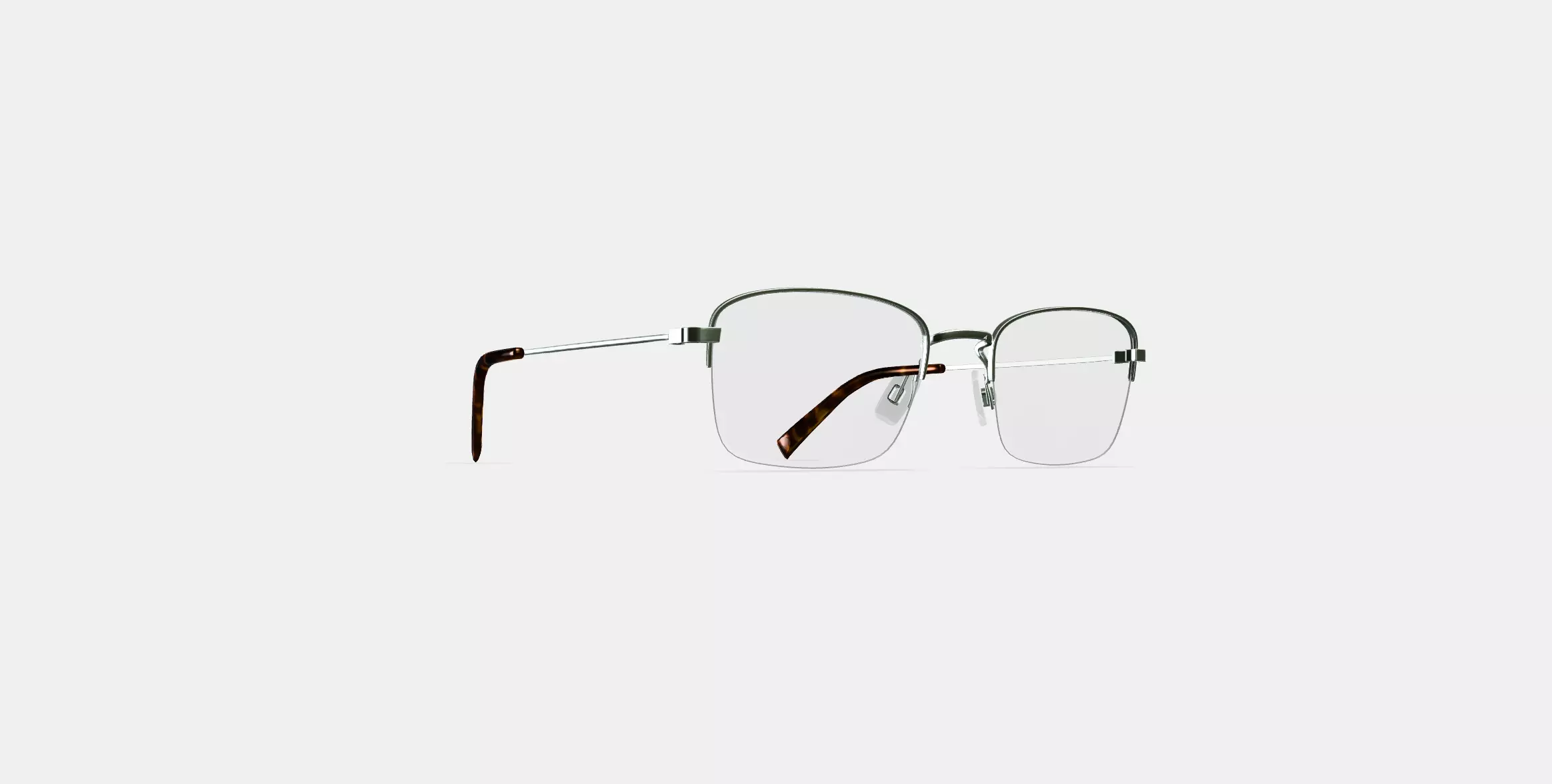 Armando Eyeglasses in Polished Silver 3D model