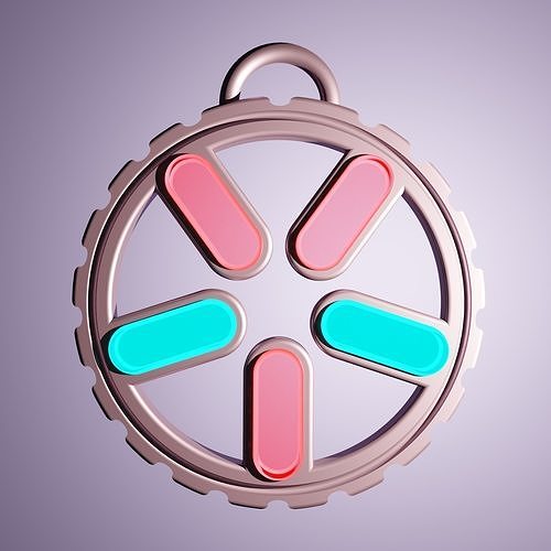 Gear keychain 3D print model
