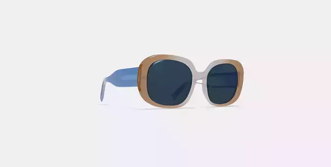 Bridie Sunglasses in Hyacinth Crystal Fade 3D model