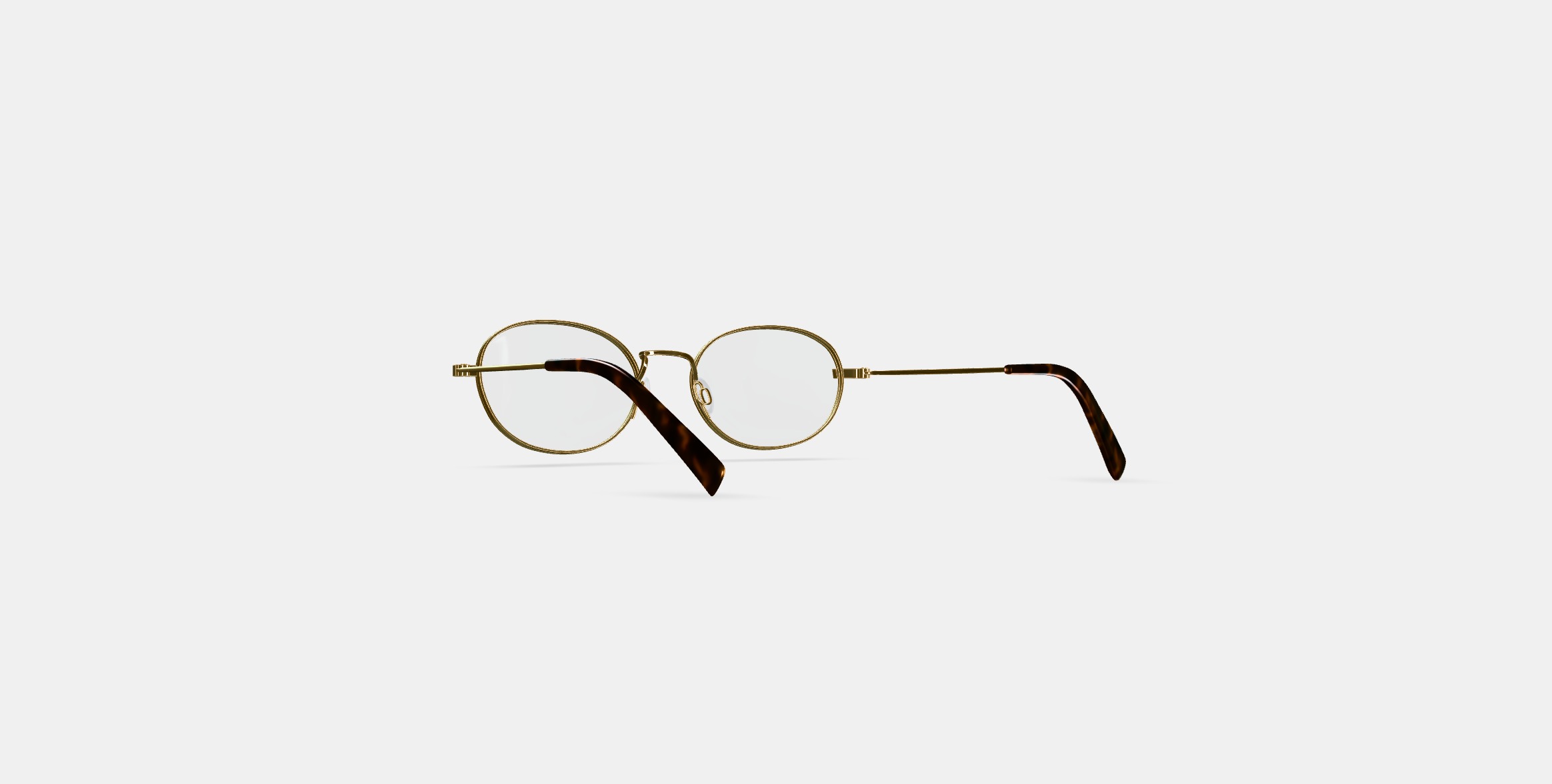 Albie Eyeglasses in Polished Gold 3D model_16