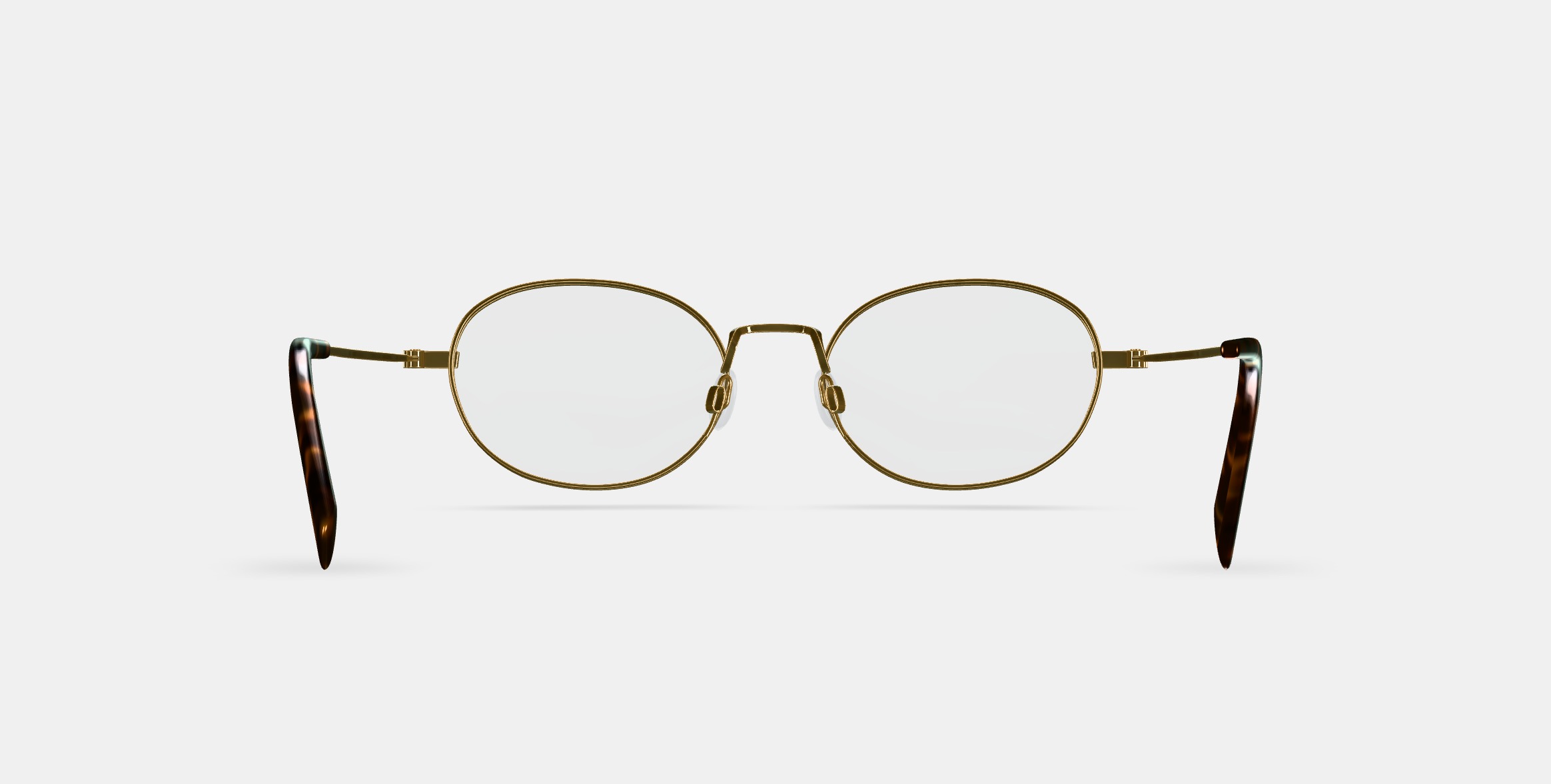 Albie Eyeglasses in Polished Gold 3D model_15