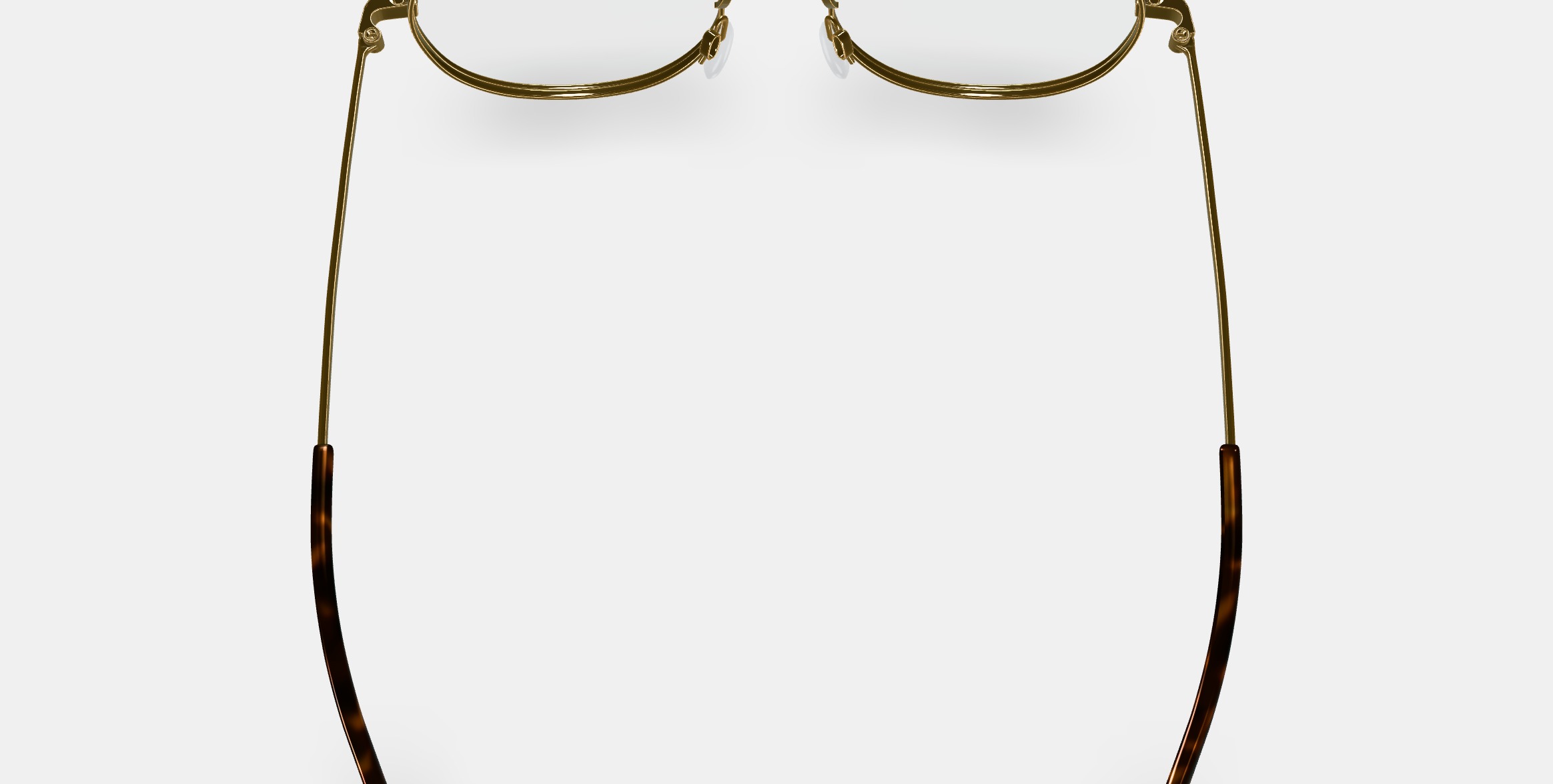 Albie Eyeglasses in Polished Gold 3D model_5