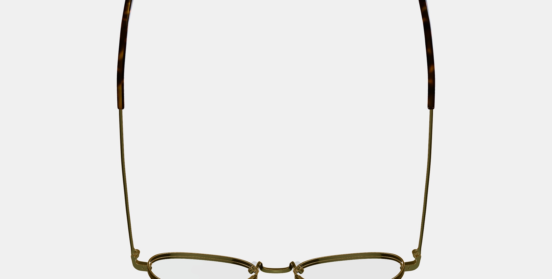 Albie Eyeglasses in Polished Gold 3D model_8