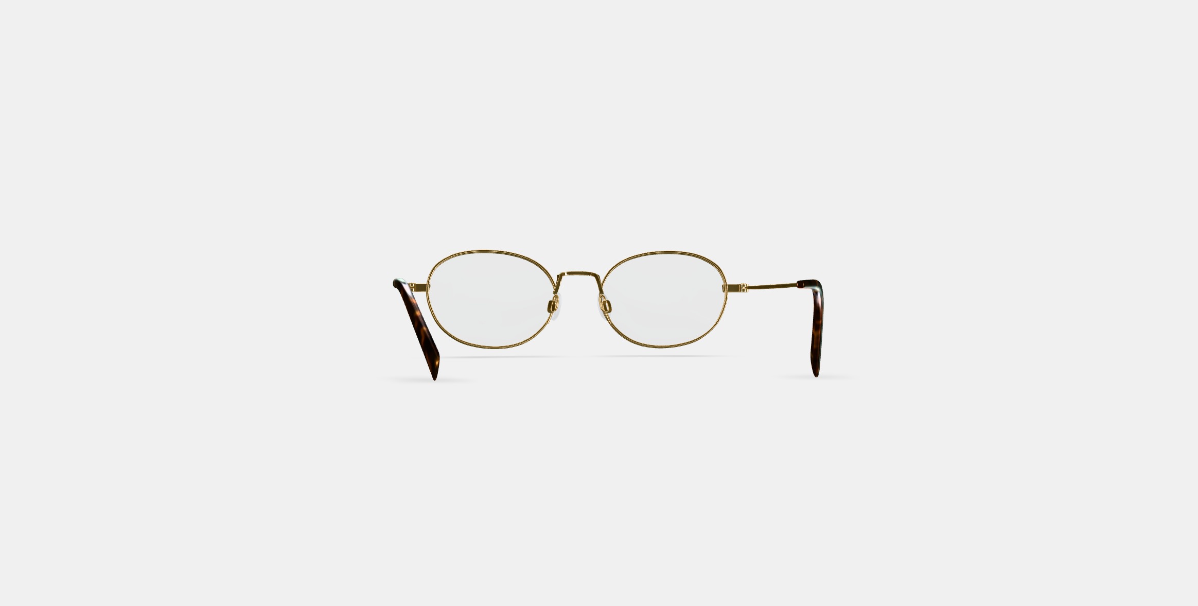 Albie Eyeglasses in Polished Gold 3D model_14