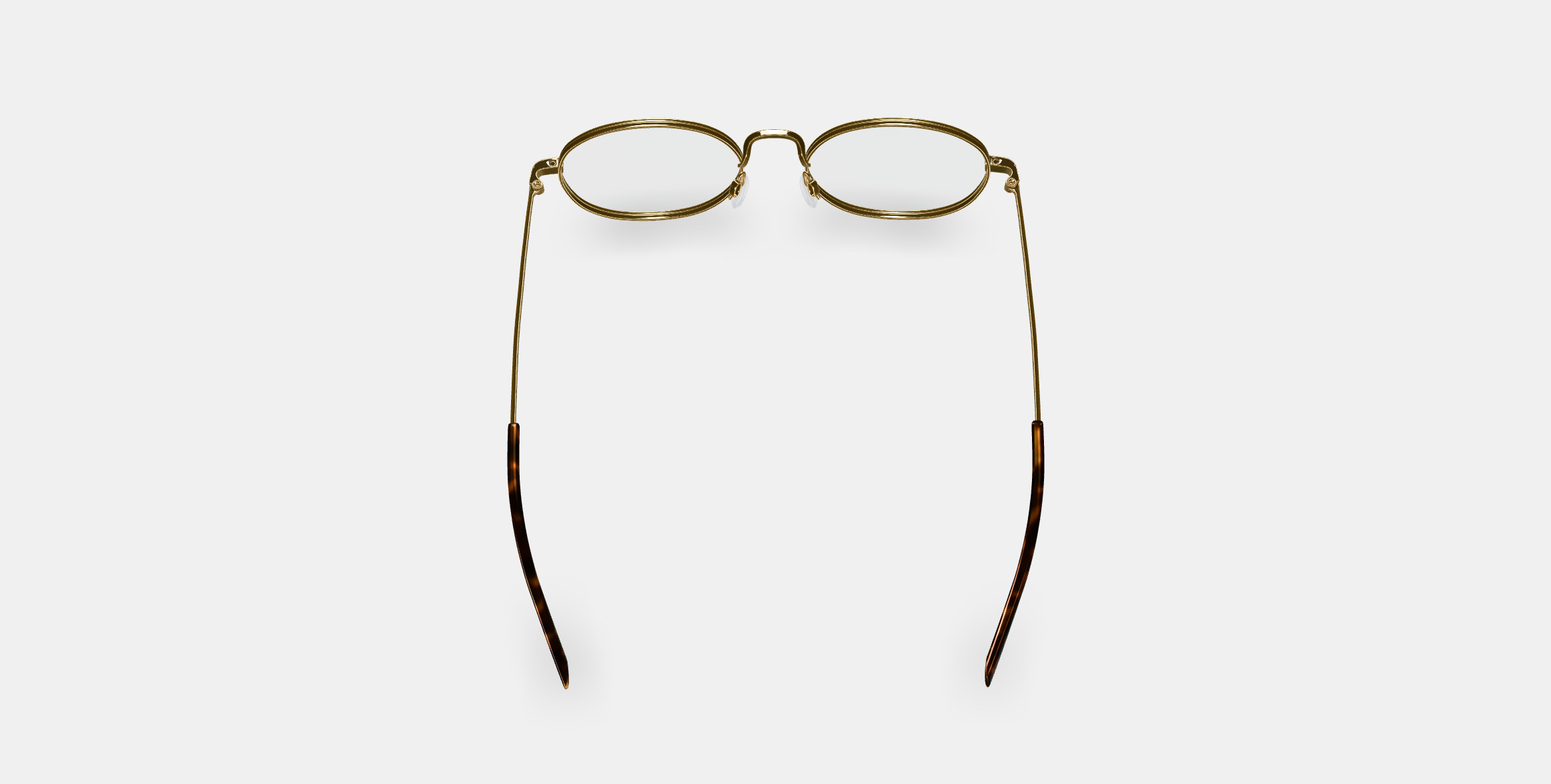 Albie Eyeglasses in Polished Gold 3D model_2