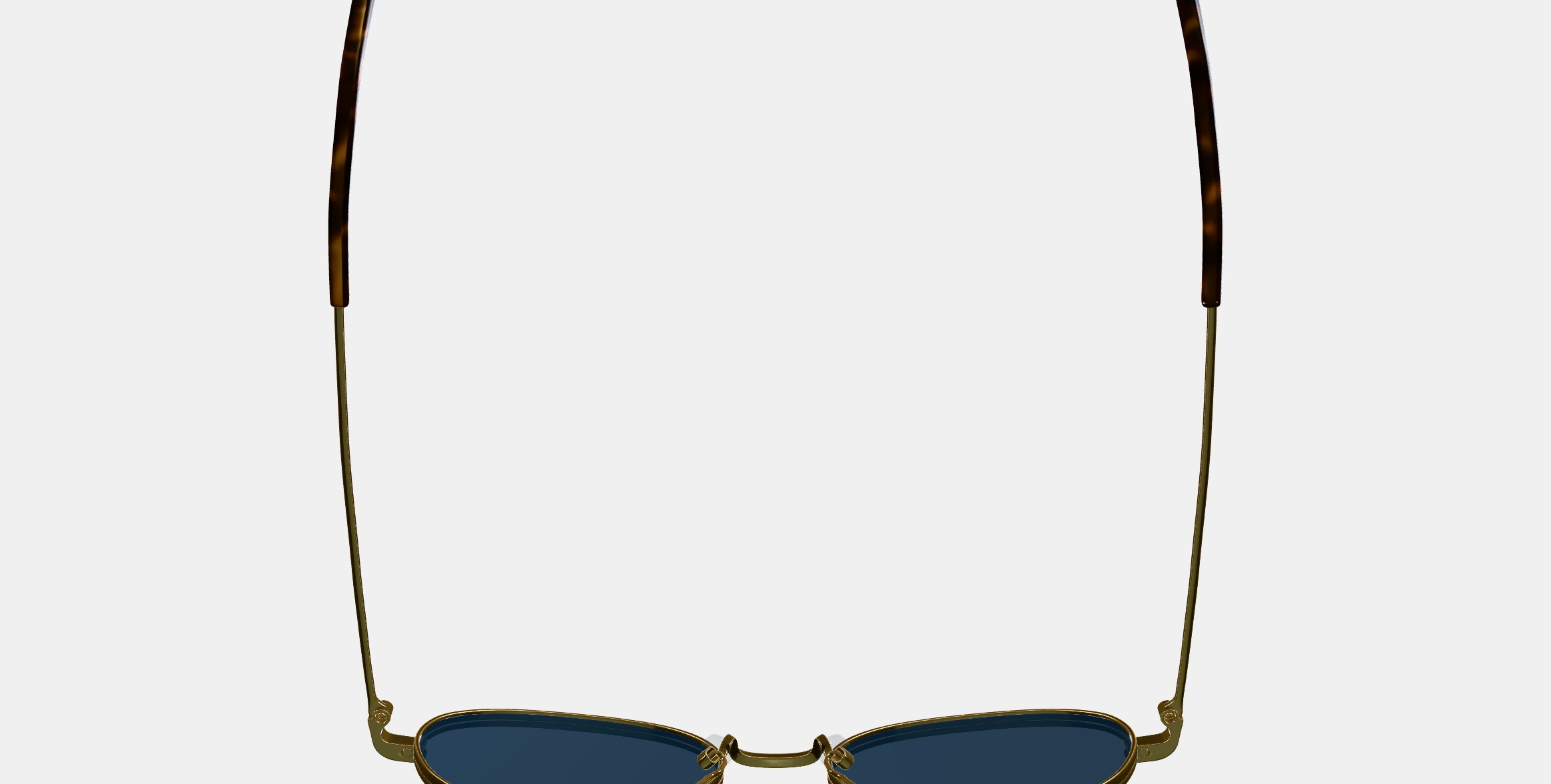 Albie Sunglasses in Polished Gold 3D model_8