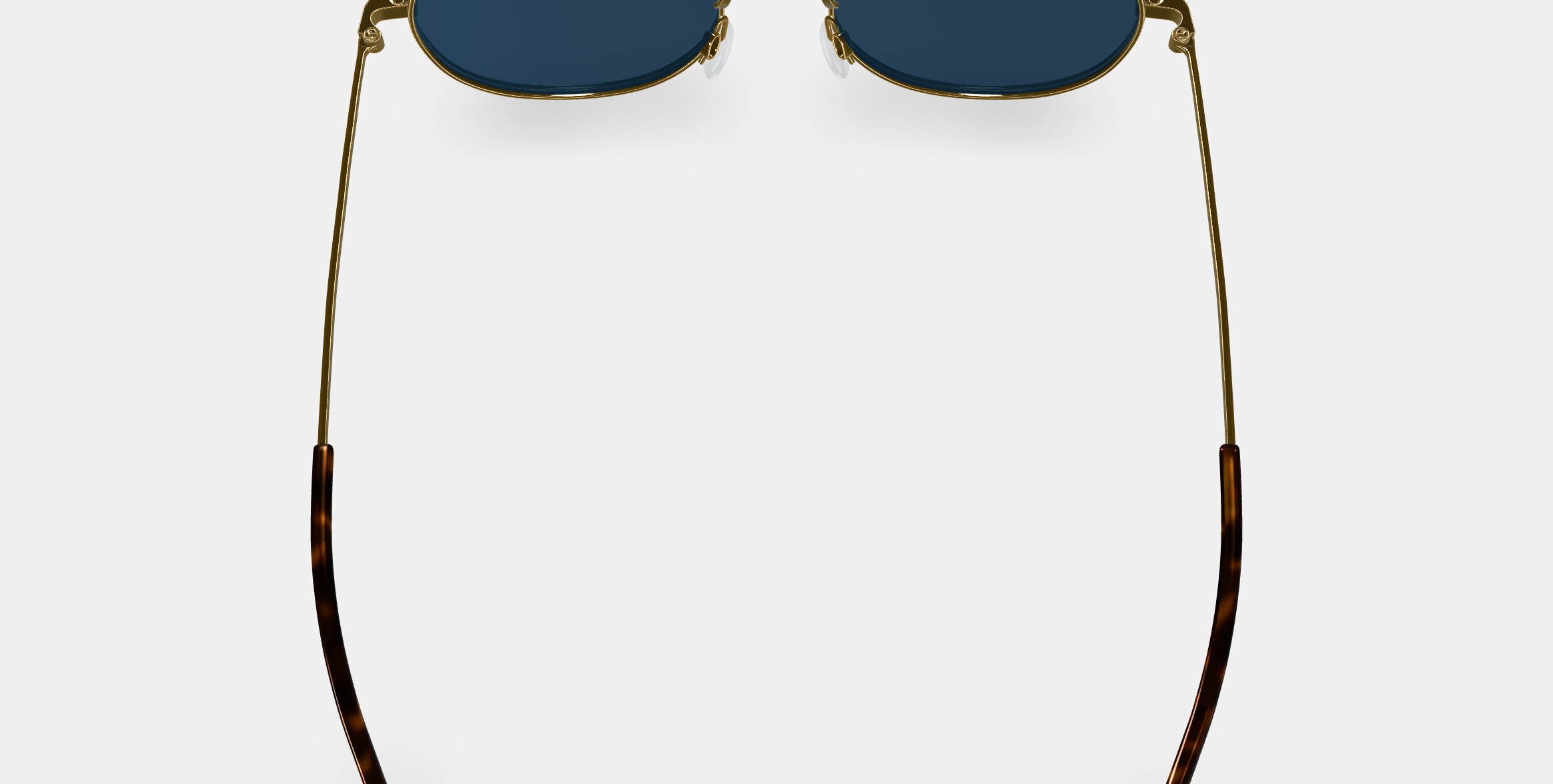 Albie Sunglasses in Polished Gold 3D model_5