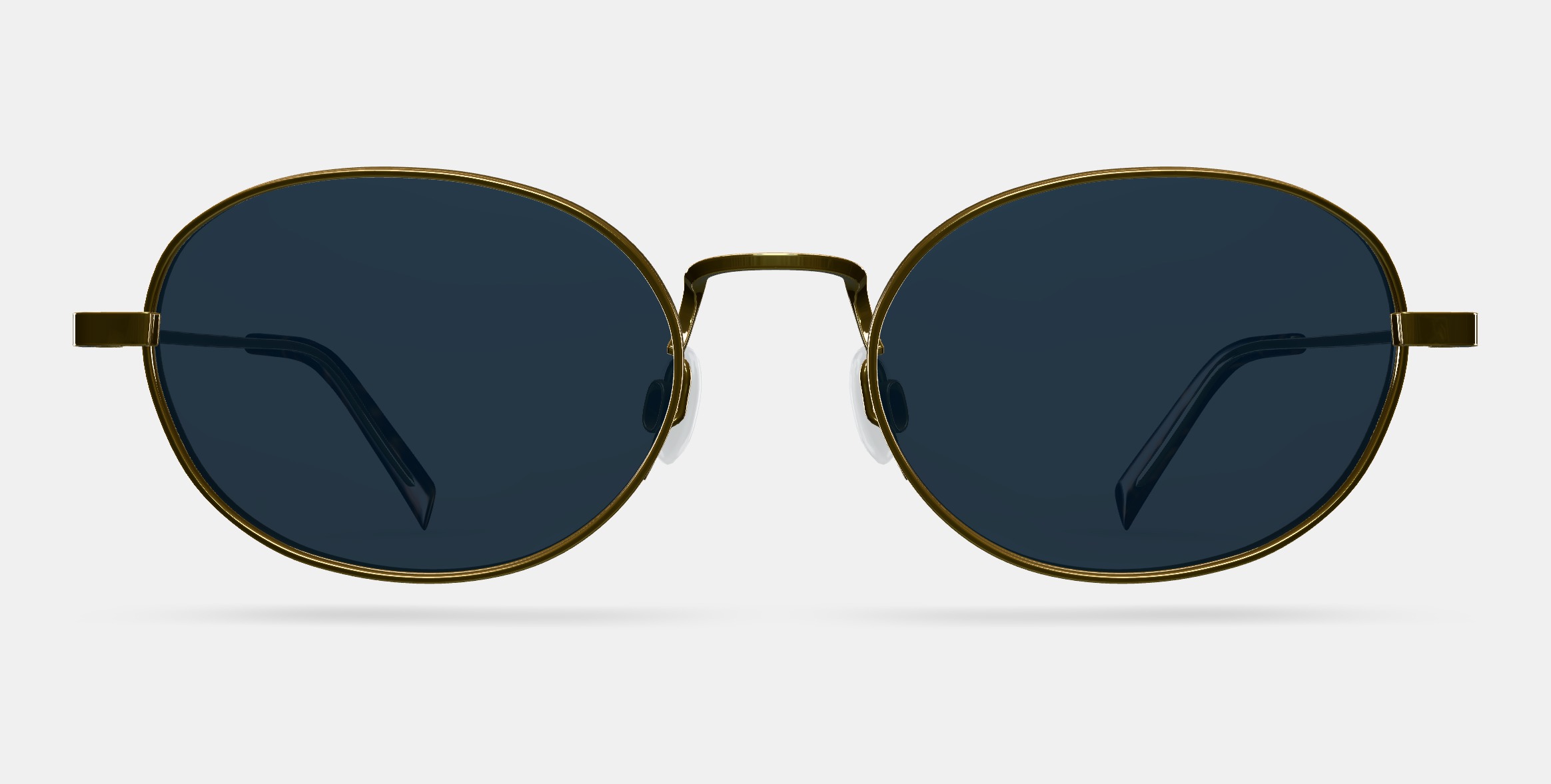Albie Sunglasses in Polished Gold 3D model_11