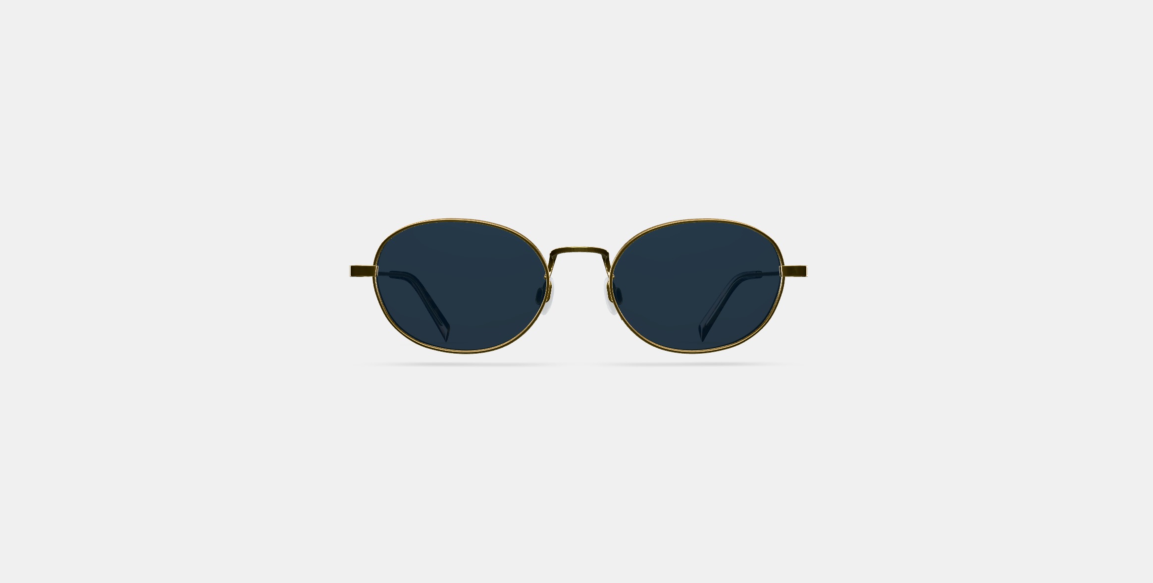 Albie Sunglasses in Polished Gold 3D model_10