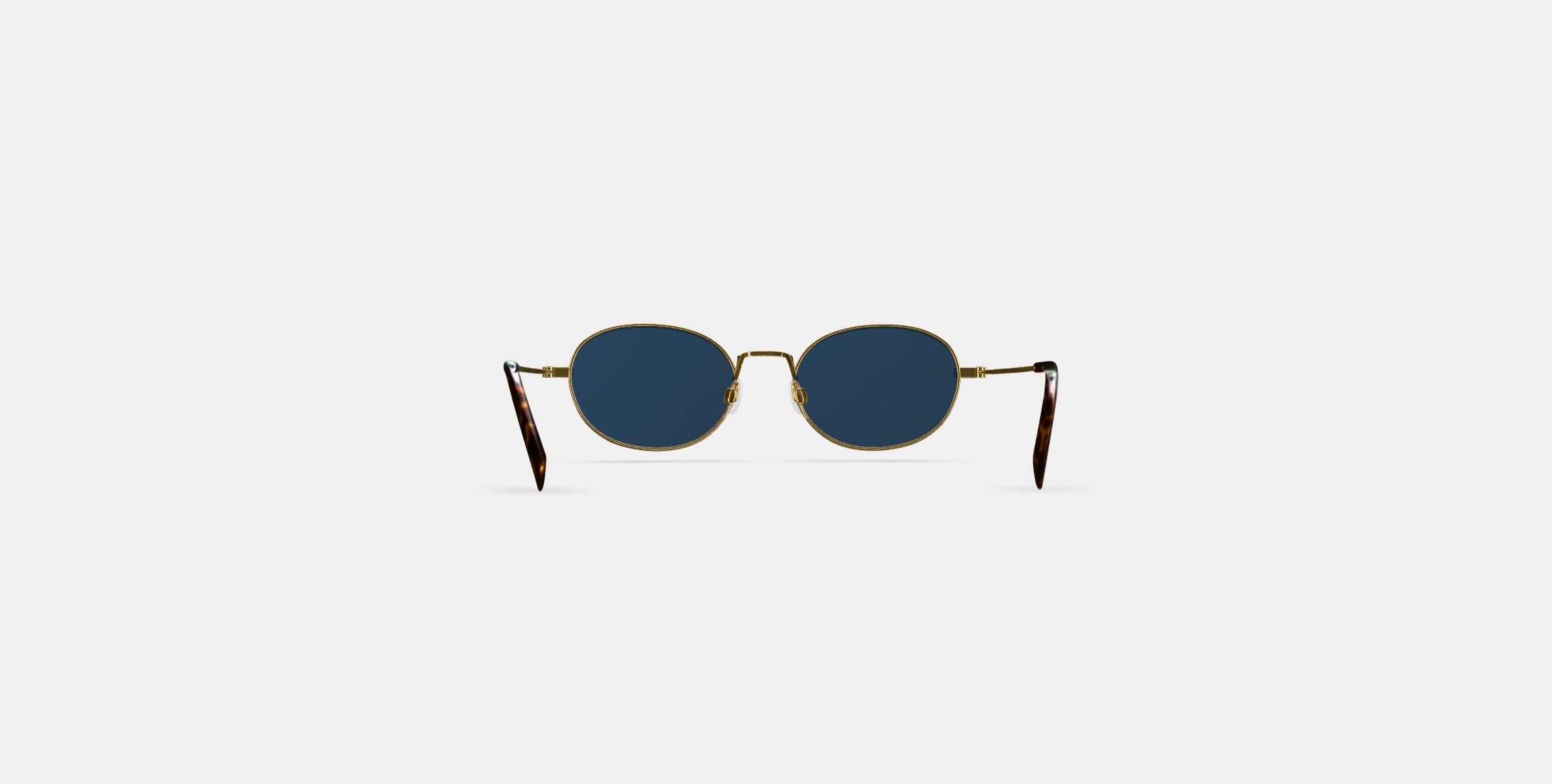 Albie Sunglasses in Polished Gold 3D model_14