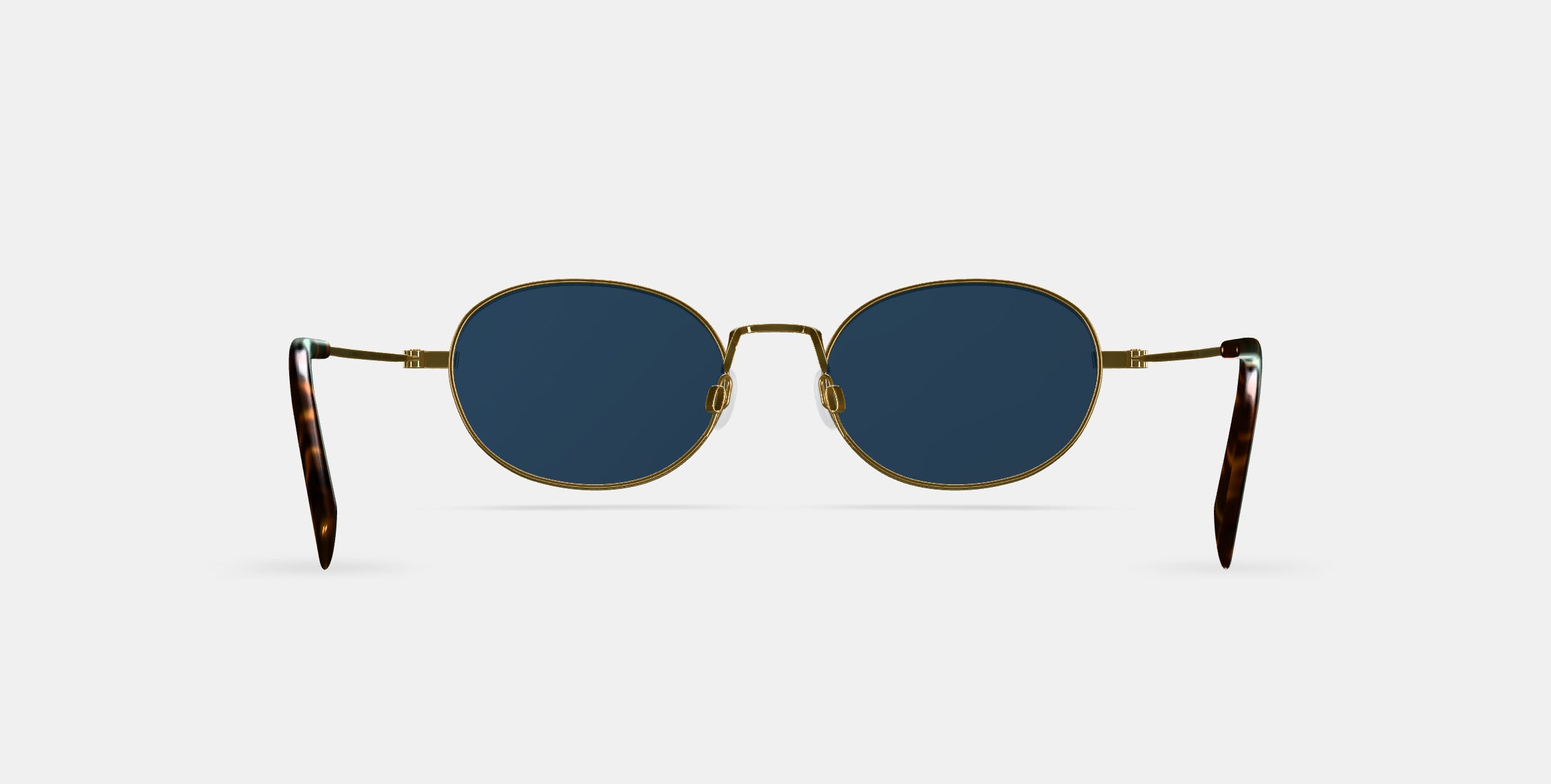 Albie Sunglasses in Polished Gold 3D model_15