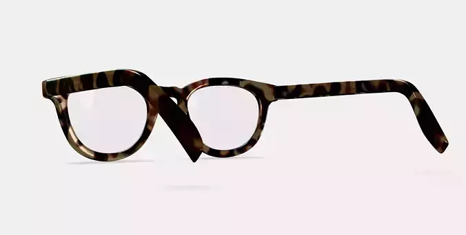 Ainsley Eyeglasses in Marzipan Tortoise 3D model