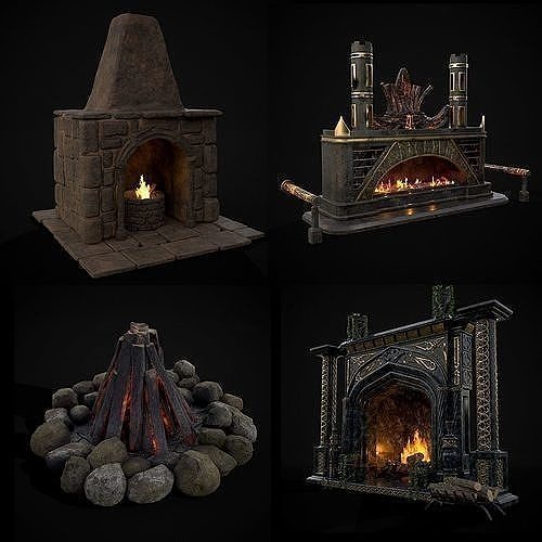 Medieval Props Collection ONE TWO THREE 3D Model Pack 7
