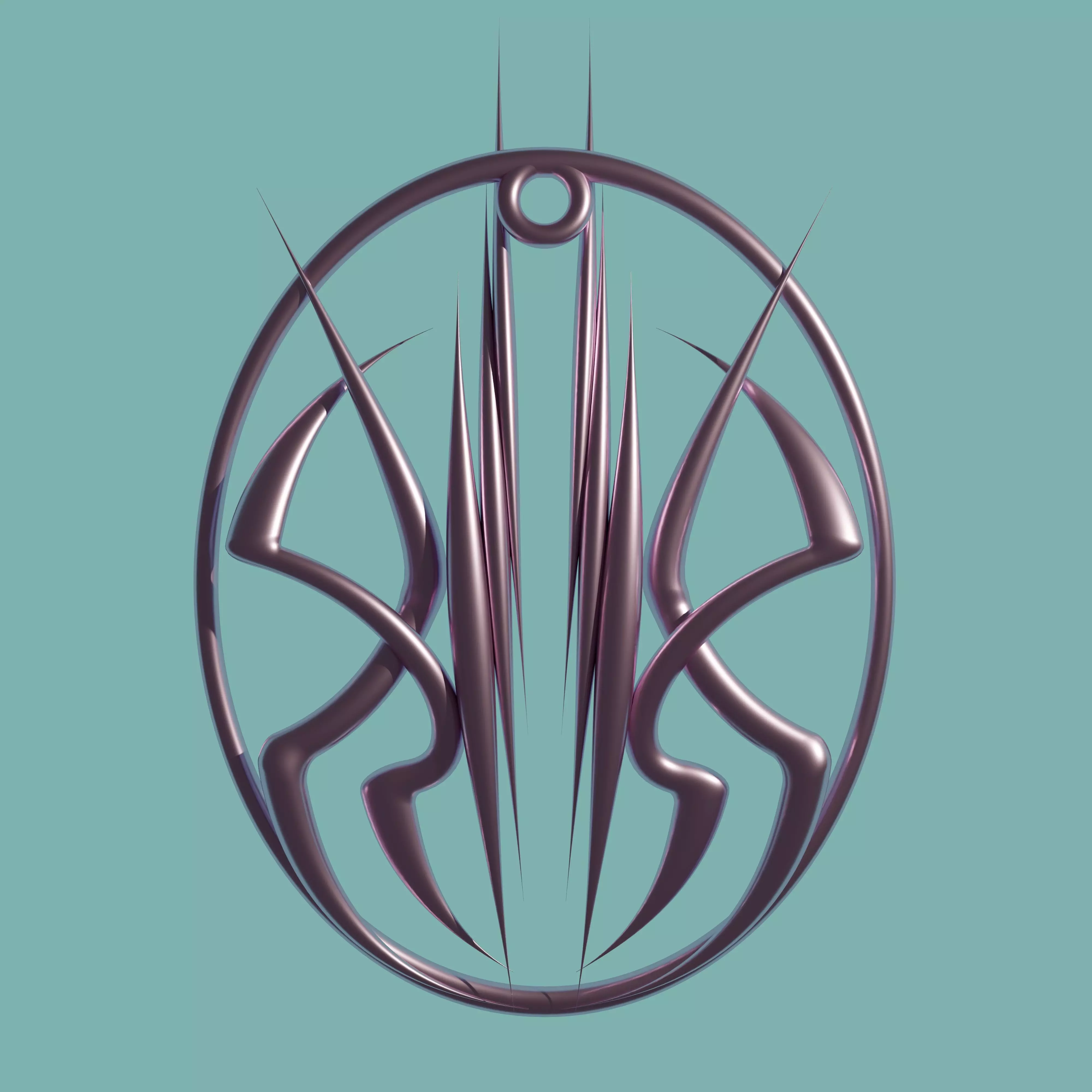 tribal pendant 3D print model_0