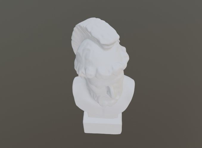 ancient Greek marble head statue 3D print model_3