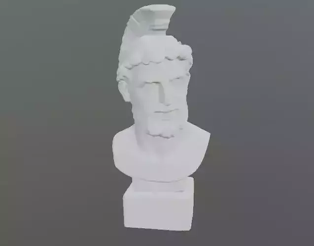ancient Greek marble head statue