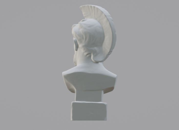 ancient Greek marble head statue 3D print model_2