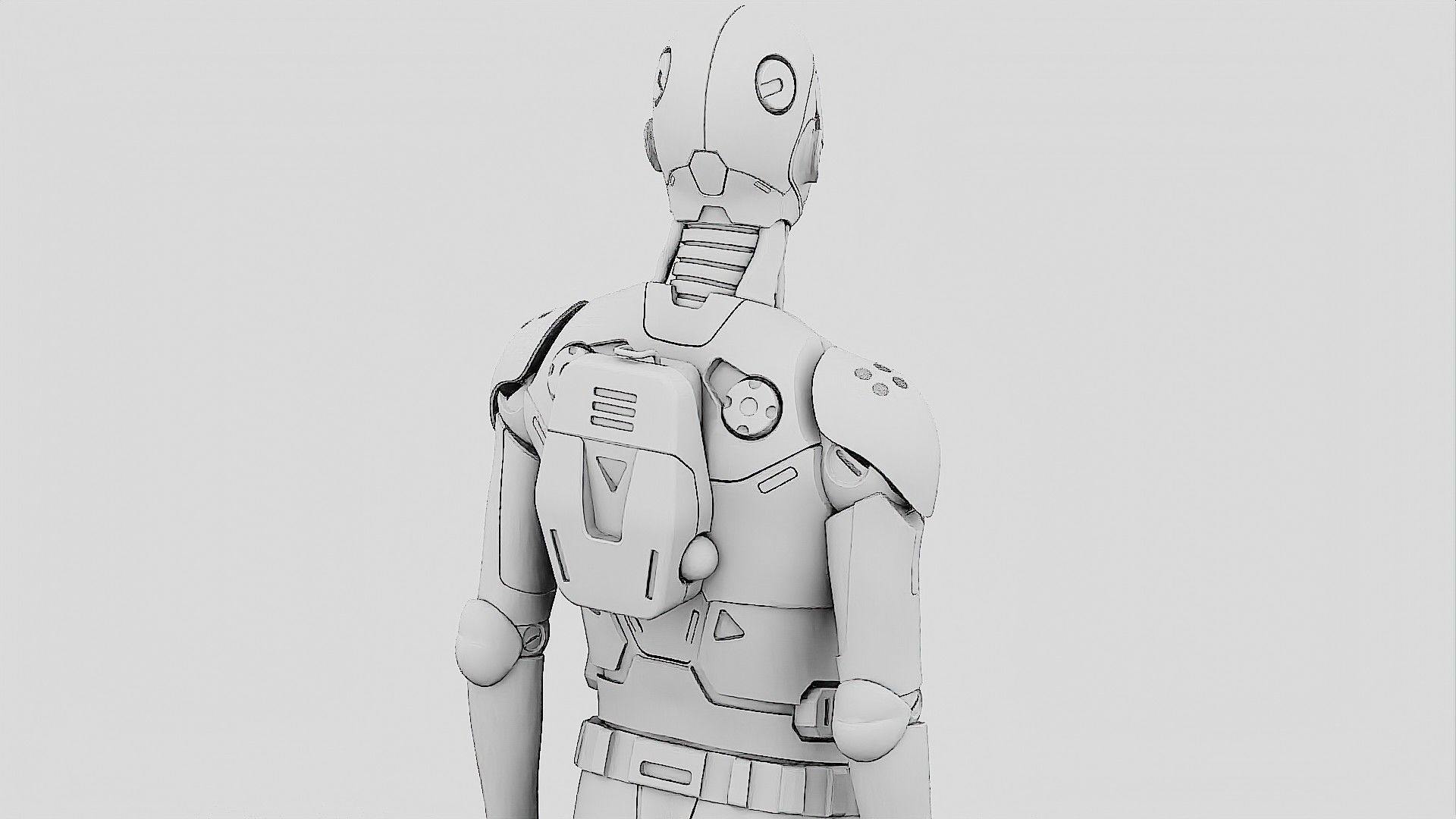 HUMANOID ORPHEUS-J  Rigged for Unreal Engine - Unity - MIXAMO 3D model_35