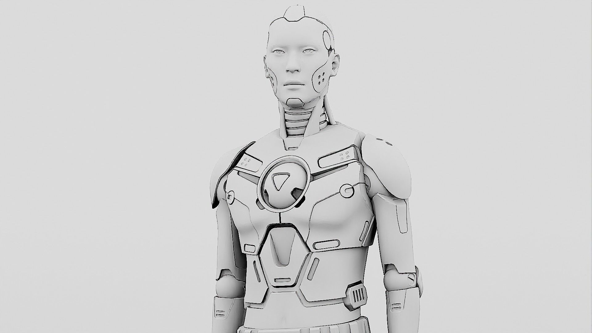 HUMANOID ORPHEUS-J  Rigged for Unreal Engine - Unity - MIXAMO 3D model_34