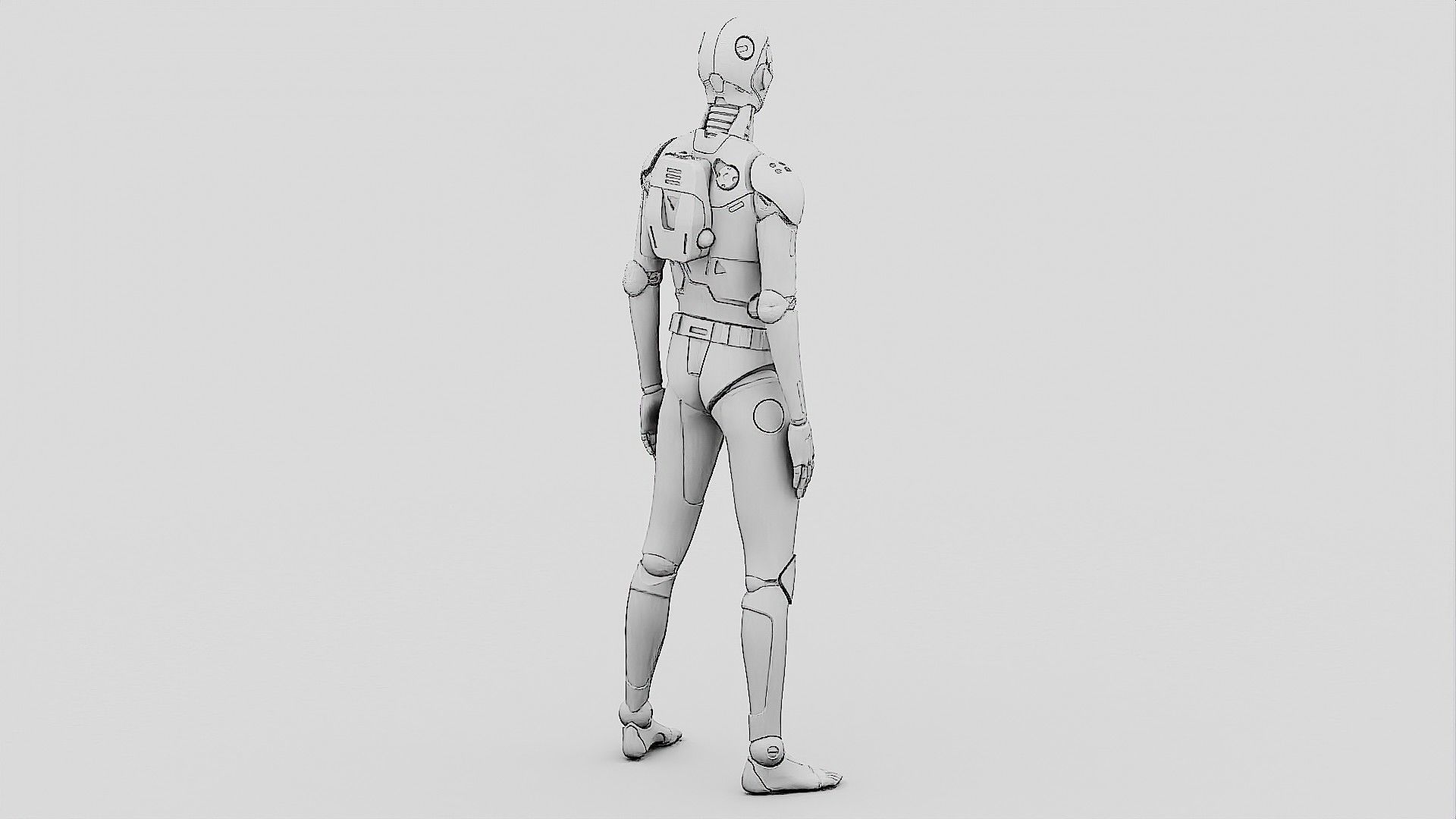 HUMANOID ORPHEUS-J  Rigged for Unreal Engine - Unity - MIXAMO 3D model_33