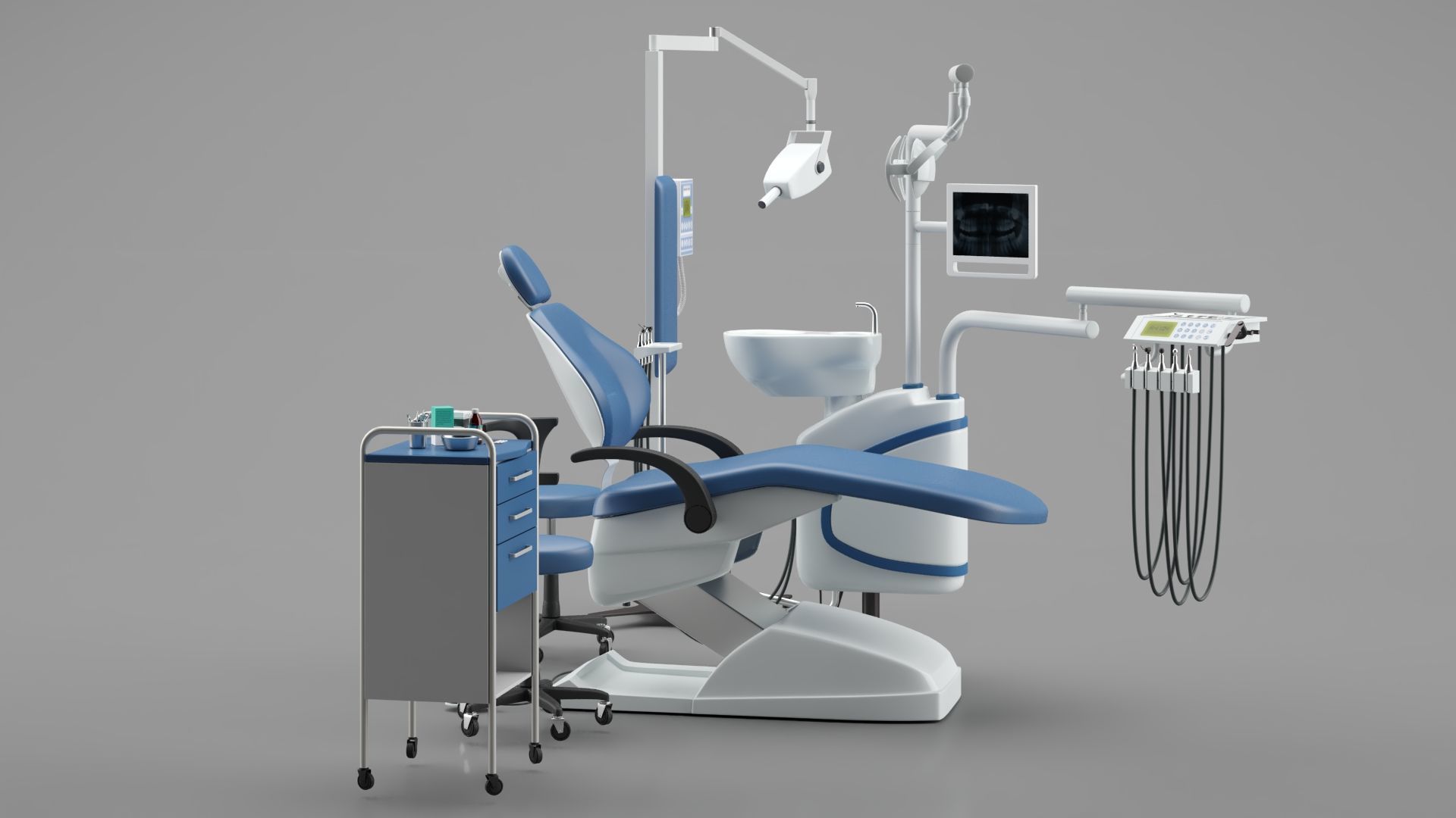 Dental Chair Unit Set 3D model_4
