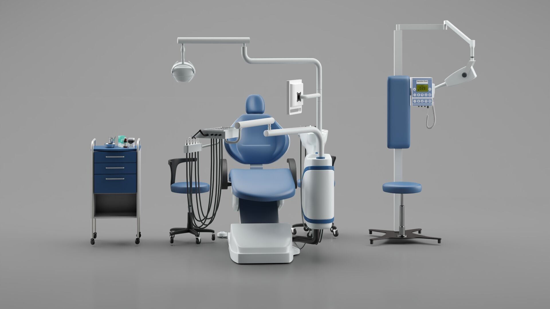 Dental Chair Unit Set 3D model_16