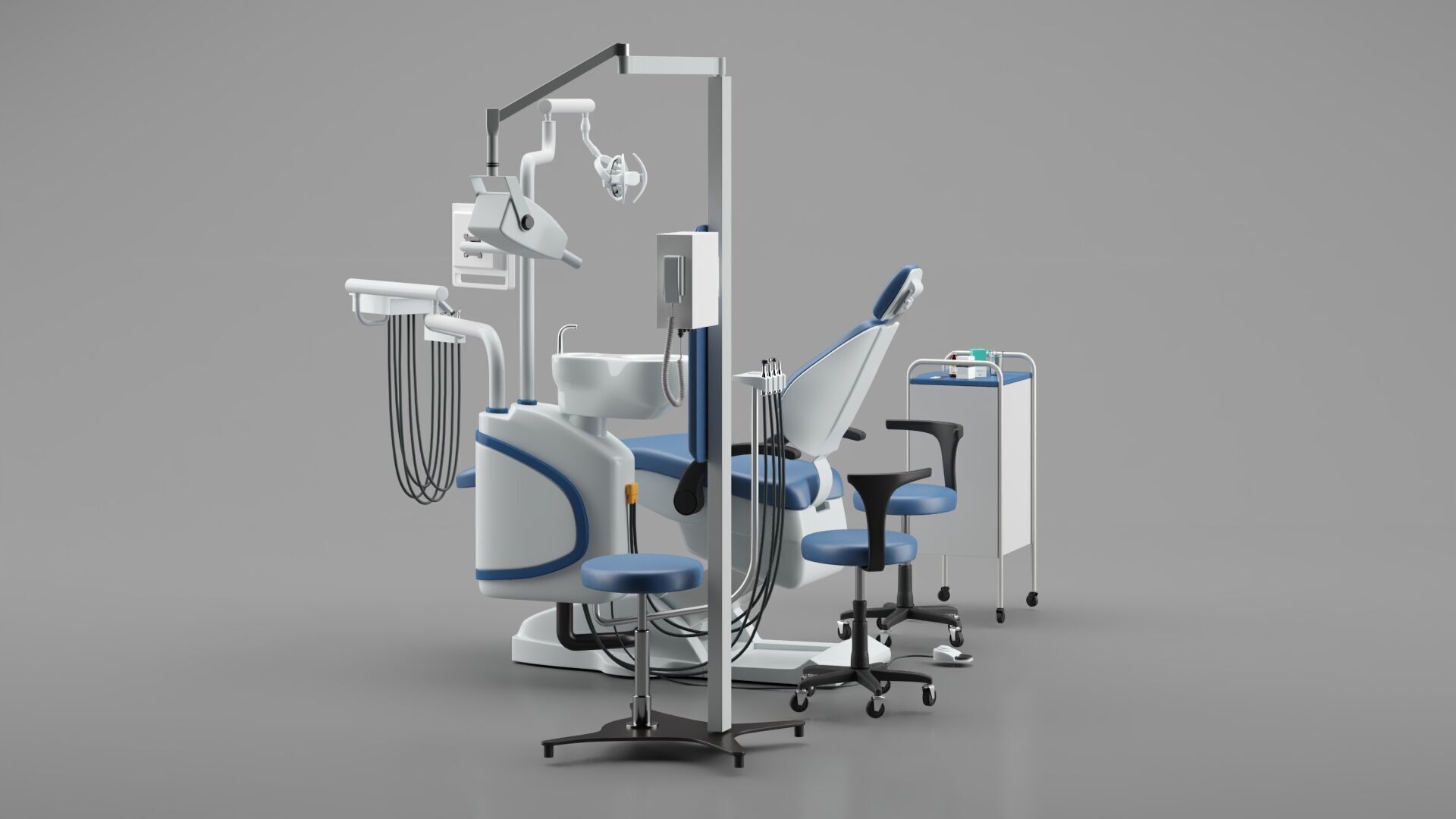 Dental Chair Unit Set 3D model_13
