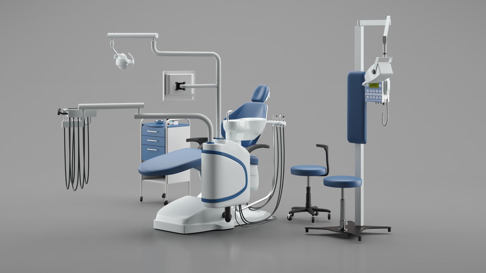 Dental Chair Unit Set 3D model_15
